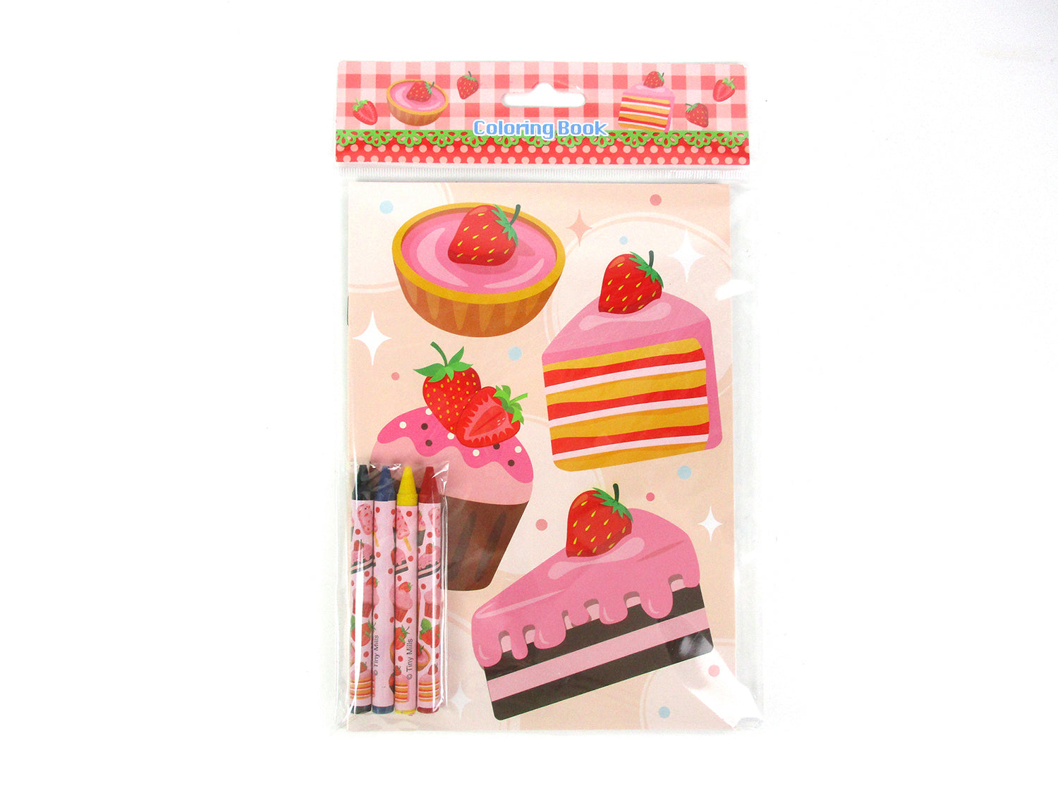 Strawberry Coloring Books With Crayons Party Favors - Set Of 6 Or 12