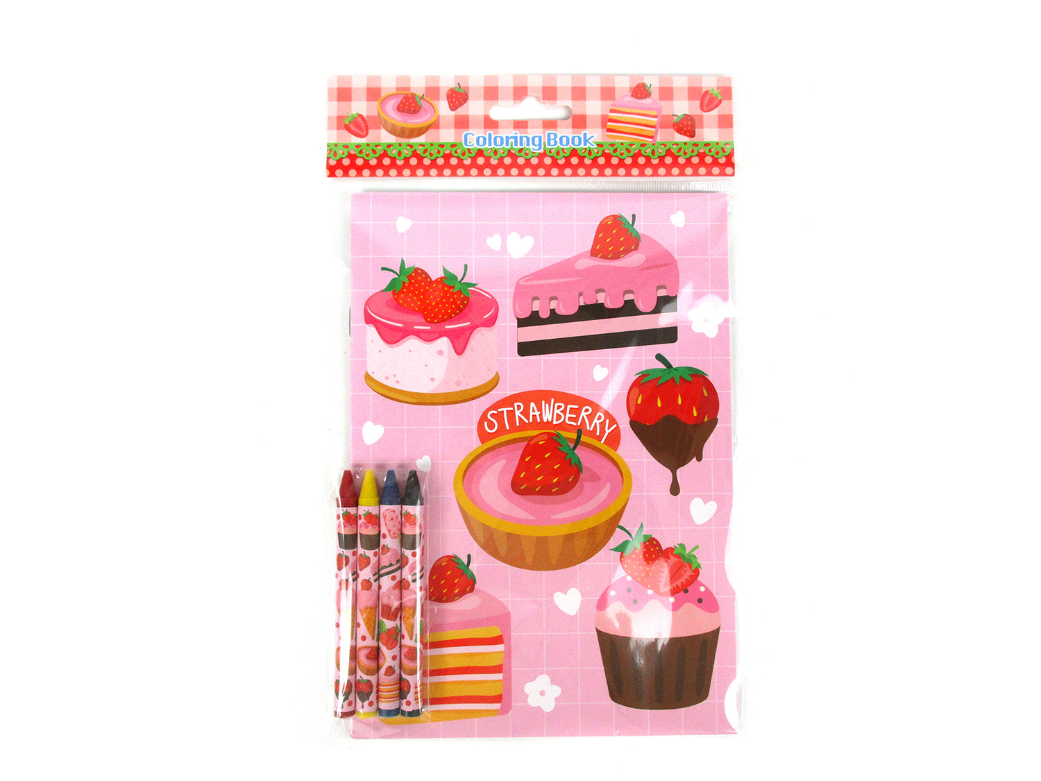 Strawberry Coloring Books With Crayons Party Favors - Set Of 6 Or 12