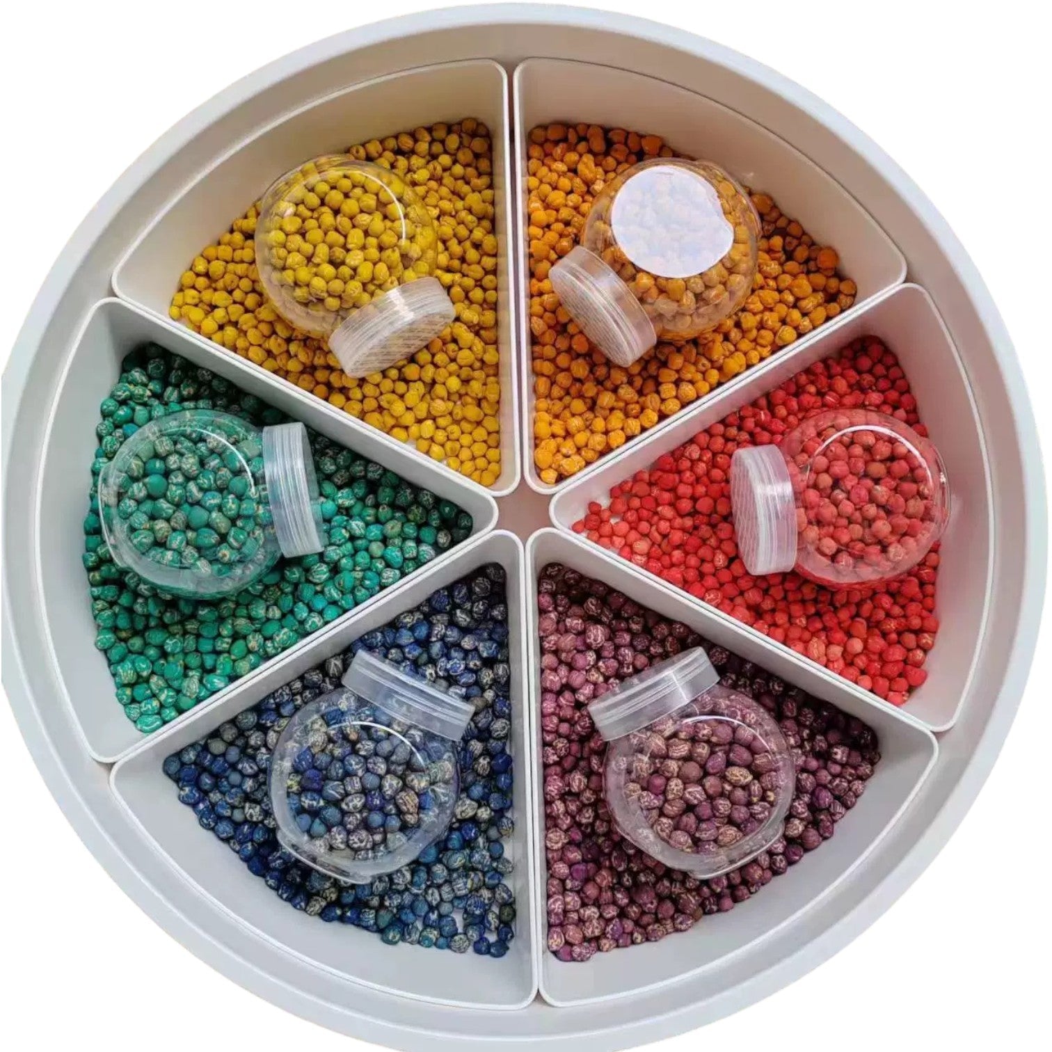 Sensory Play Tray With Removable Compartments And Lid