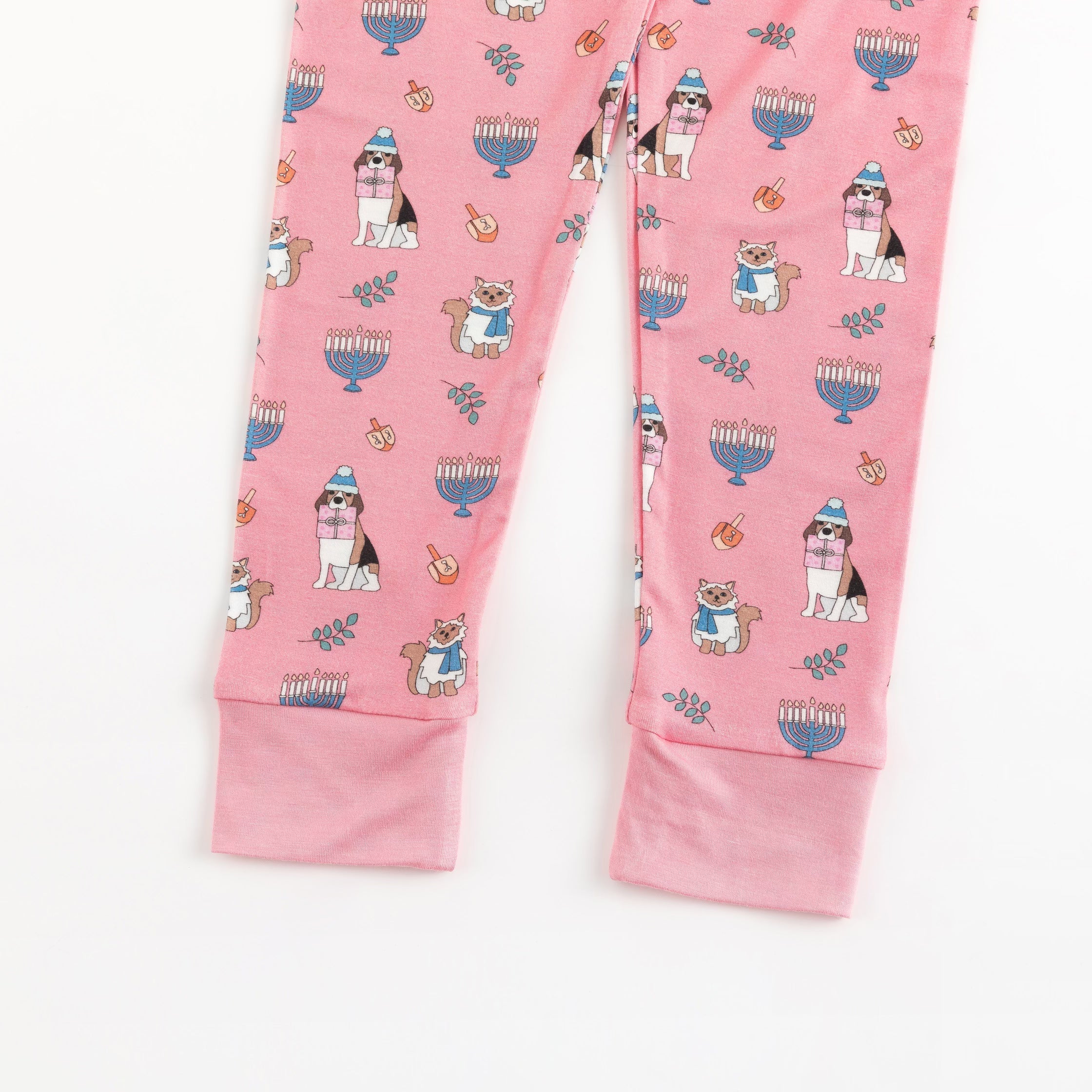 Preorder - Hanukkah Pets (long Sleeve Pj) - Pink