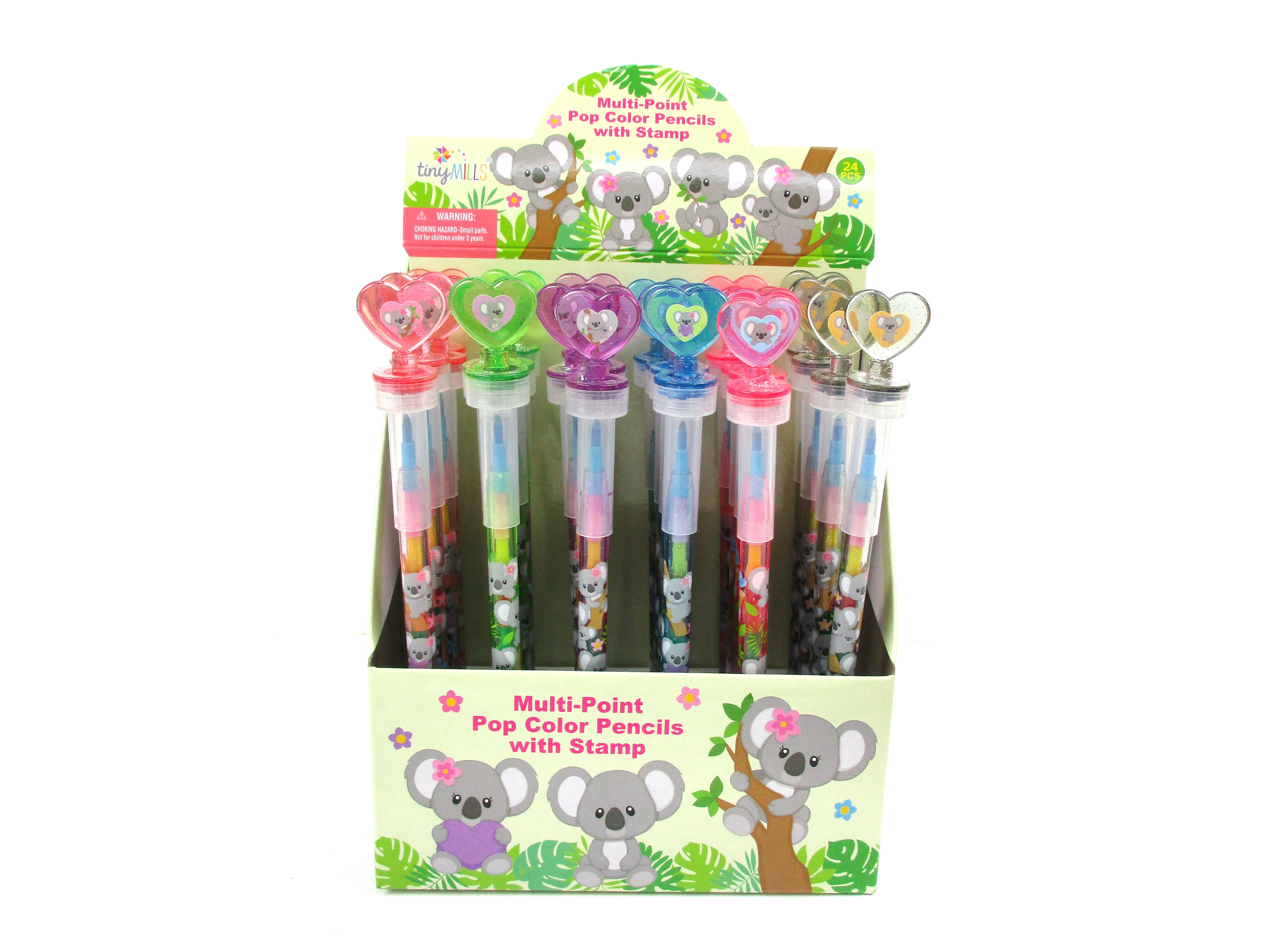 Koala Stackable Crayon With Stamper Topper