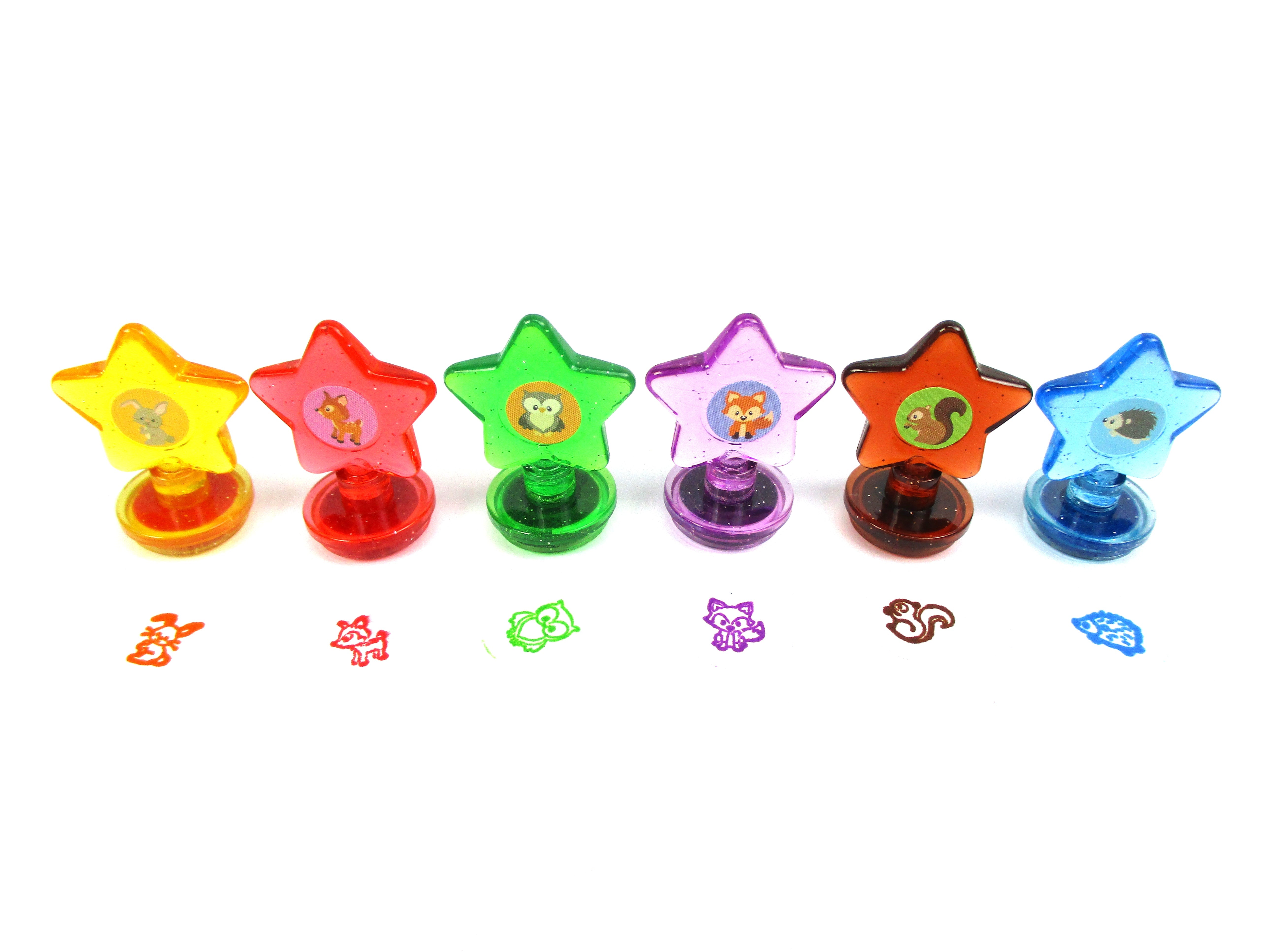 Woodland Animals Stackable Crayon With Stamper Topper