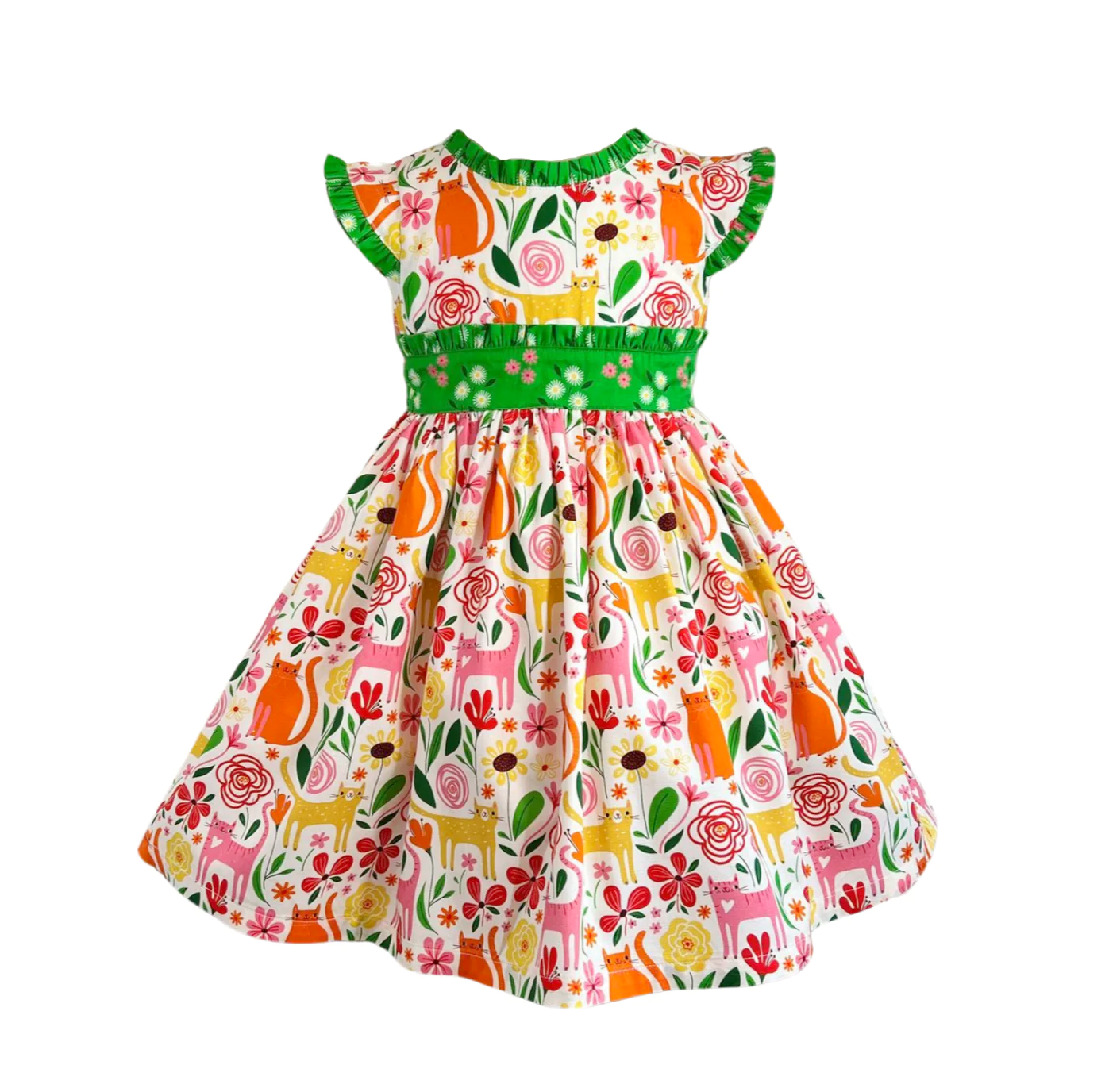 Cat's Meow Ethel Vintage Dress W/ Hairbow