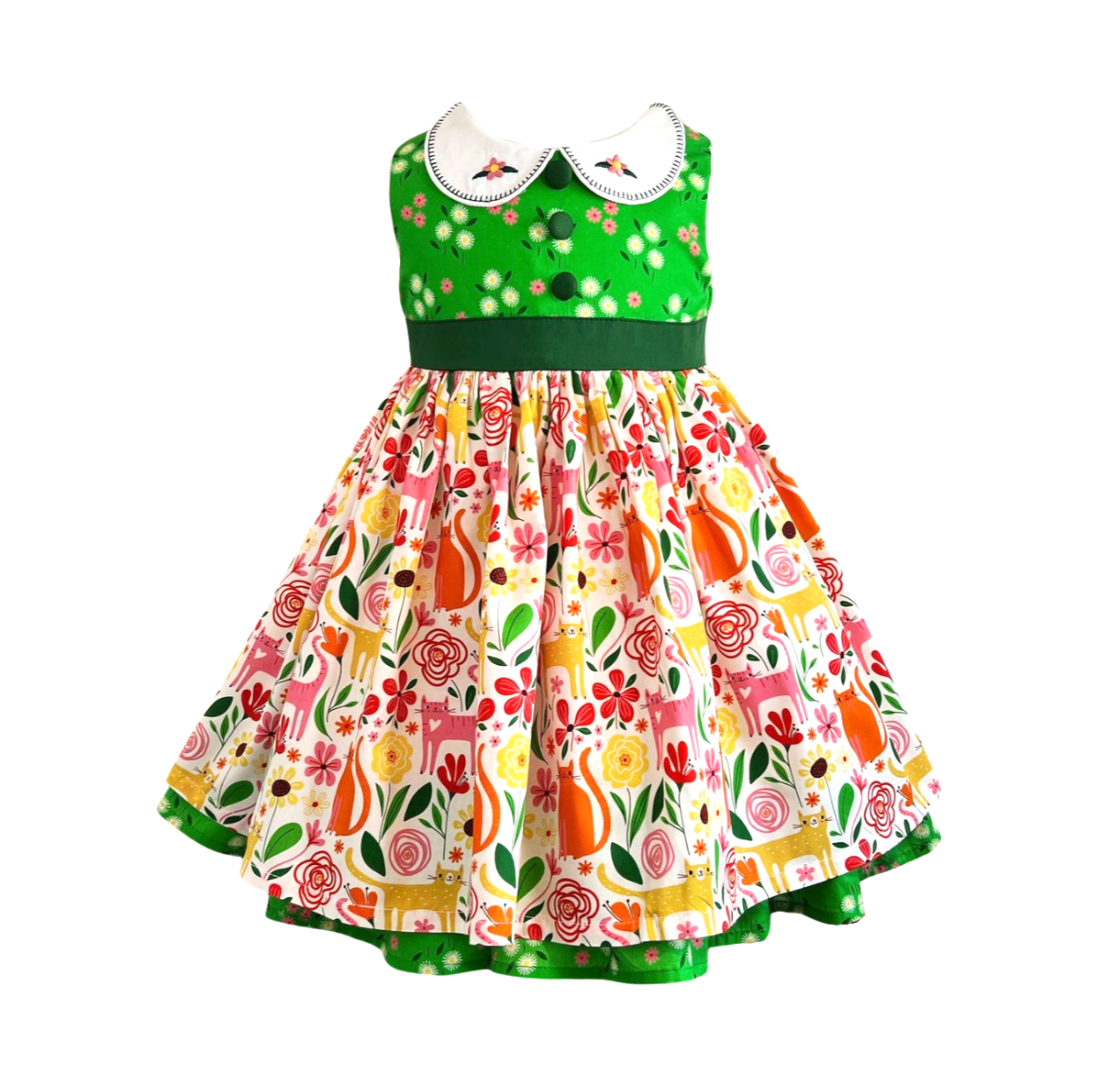 Cat's Meow Vintage Lolly Dress W/ Hair Bow