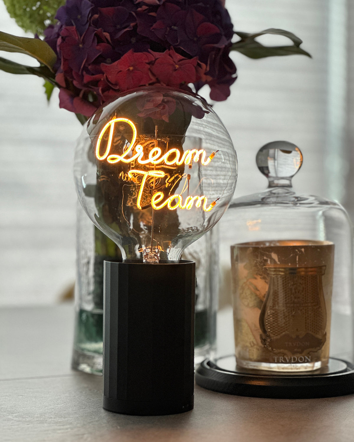 Mitb Bulb Dream Team Amber With Base Table Lamp Portable