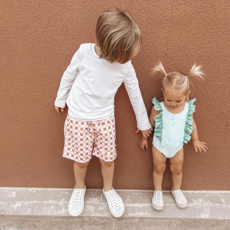 Toddler Perforated Slip On Water Sneakers in Cream - Curbside