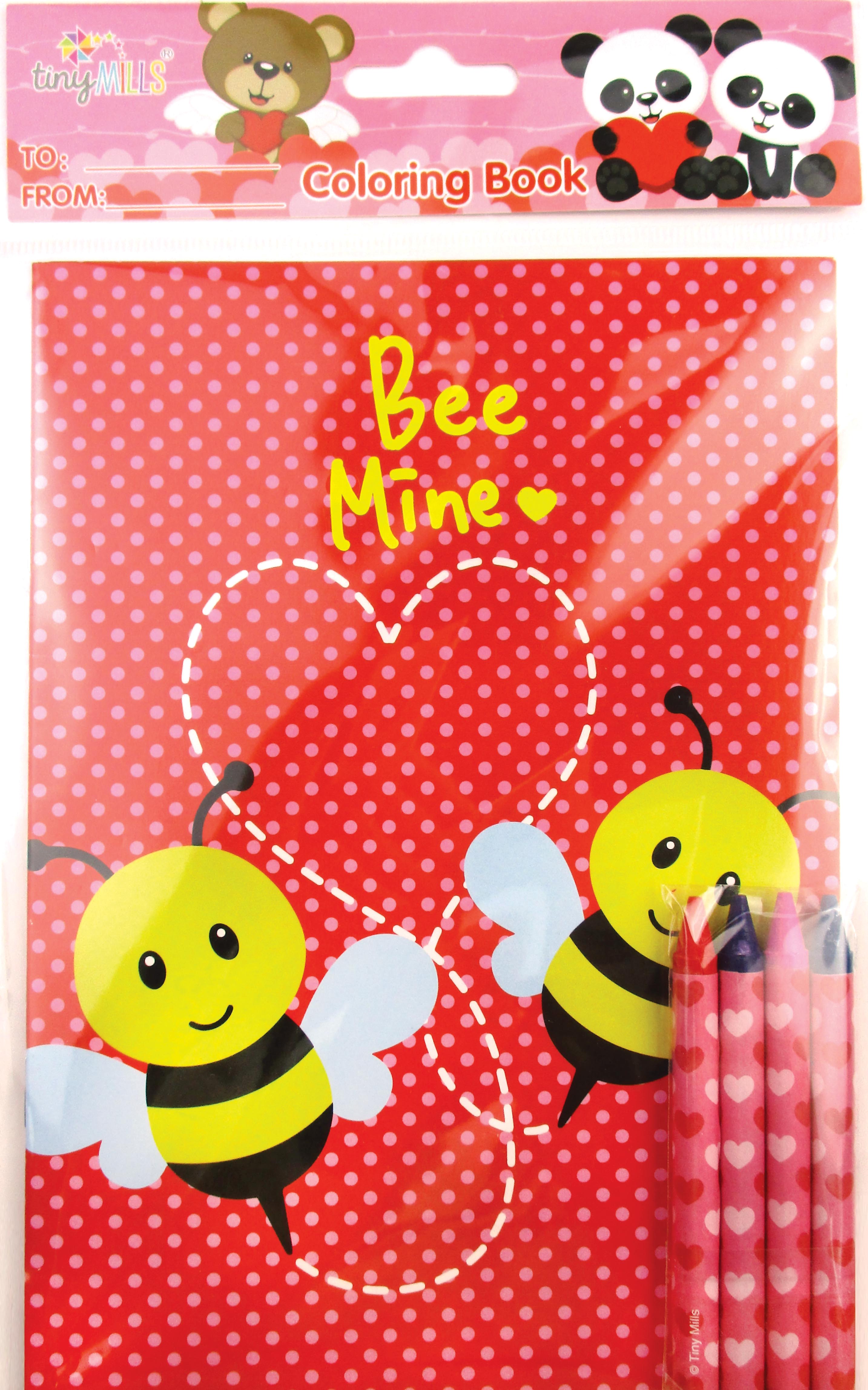 Valentine's Day Coloring Books With Crayons Party Favors - Set Of 6 Or 12