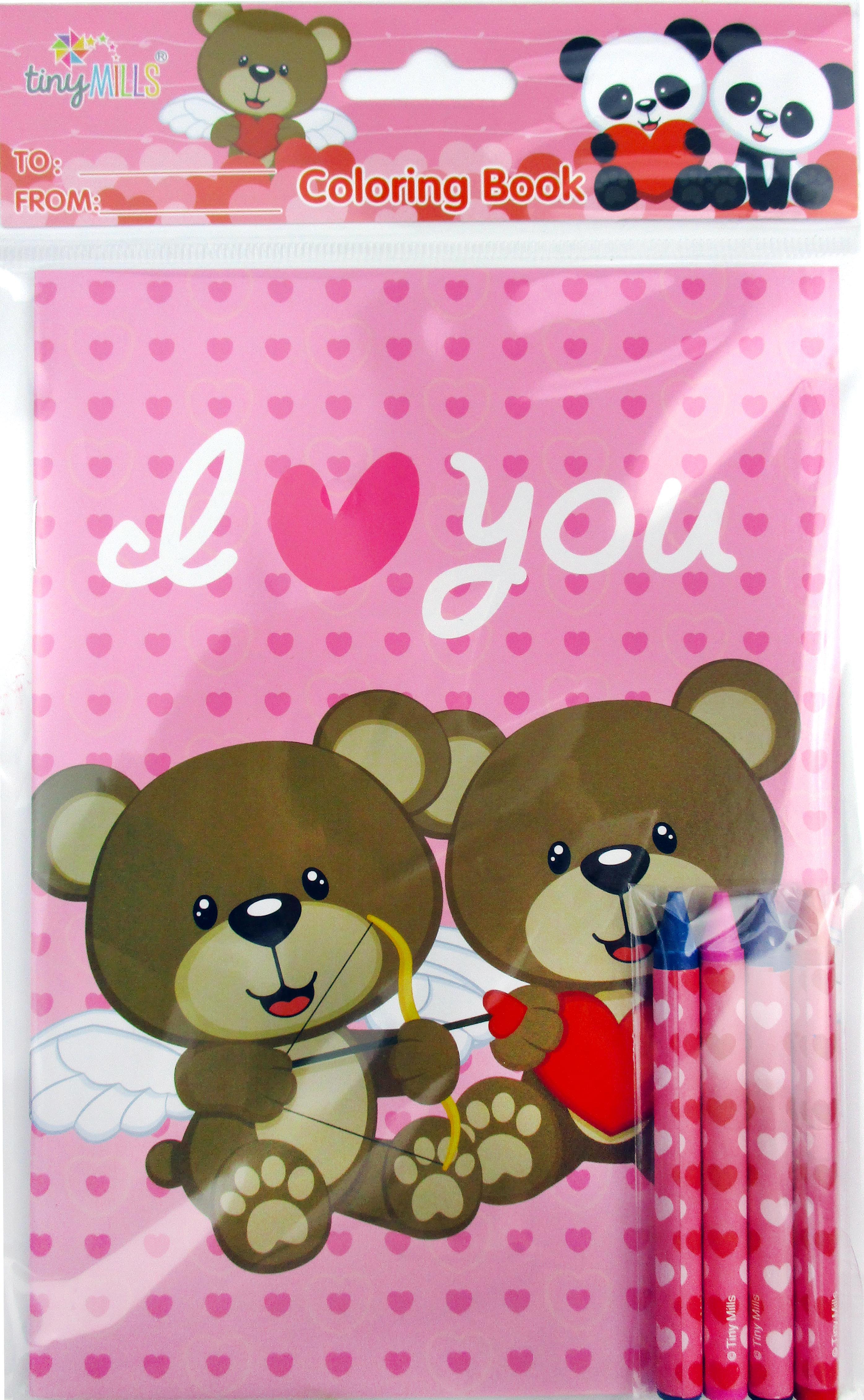 Valentine's Day Coloring Books With Crayons Party Favors - Set Of 6 Or 12