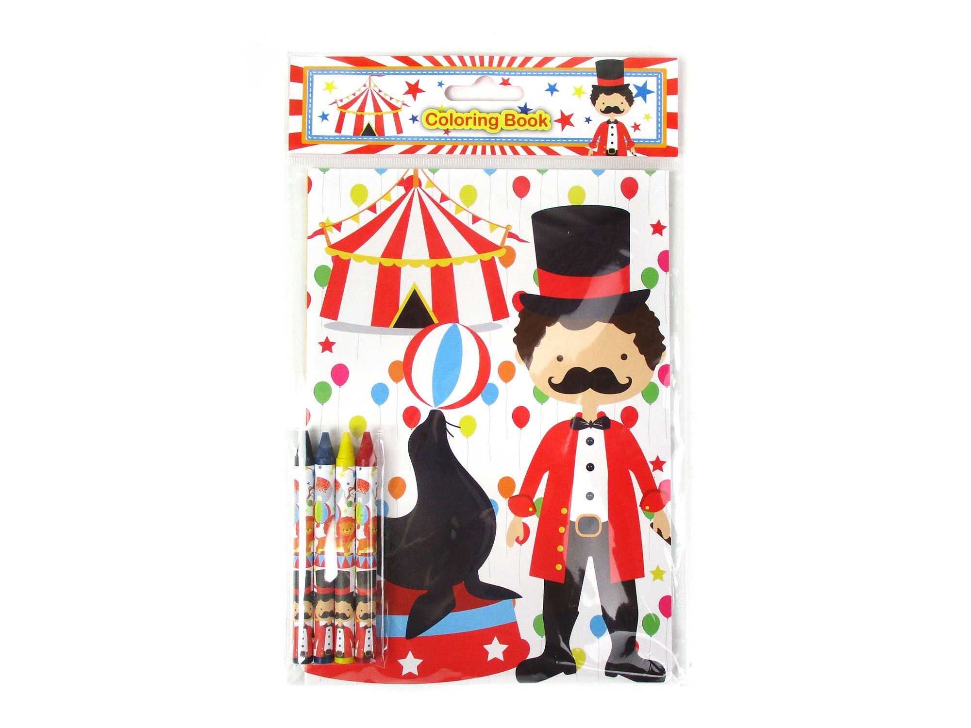 Circus Coloring Books With Crayons Party Favors - Set Of 6 Or 12