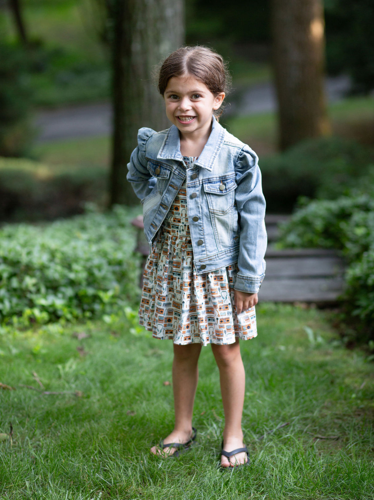 Kids Puff Sleeve Denim Jacket