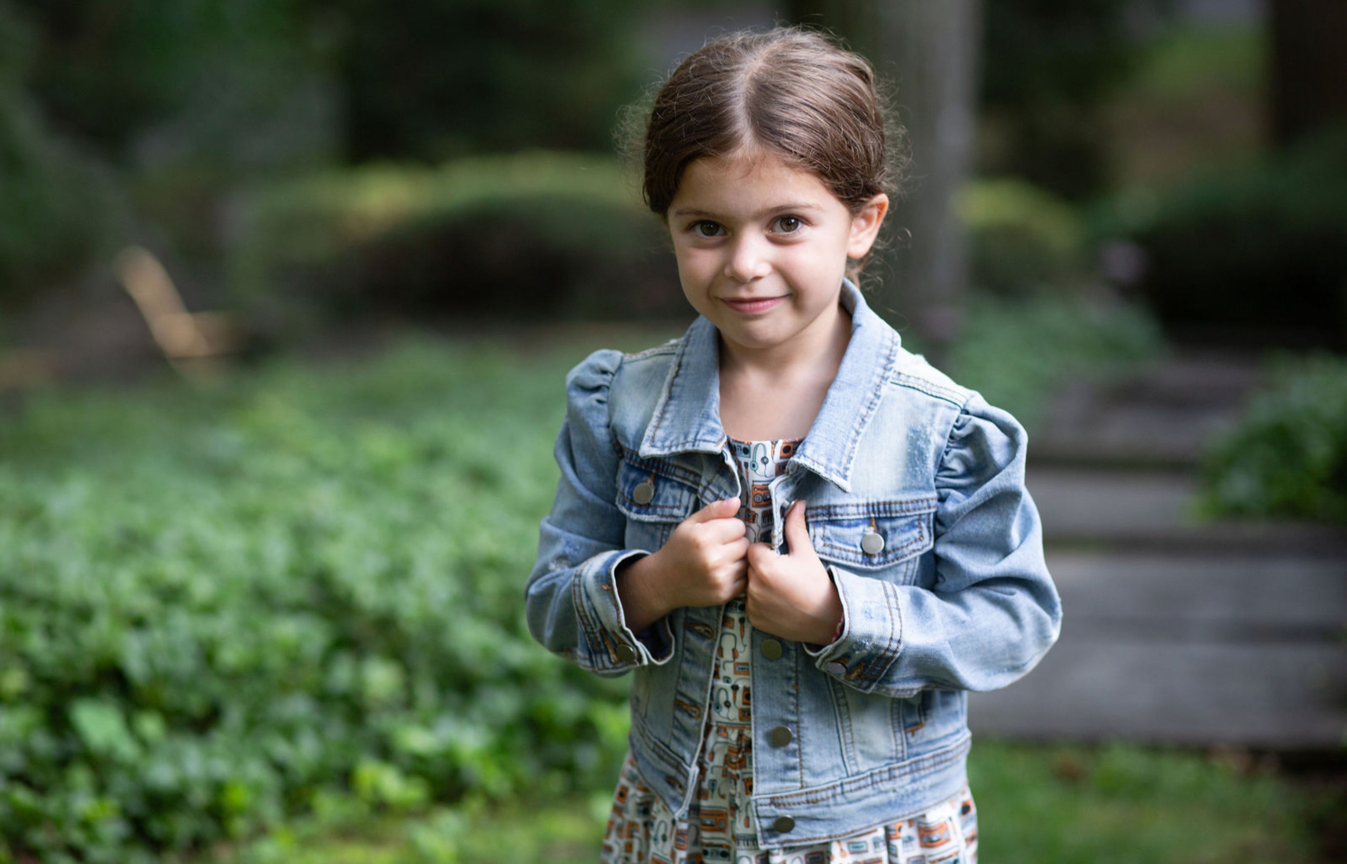 Kids Puff Sleeve Denim Jacket