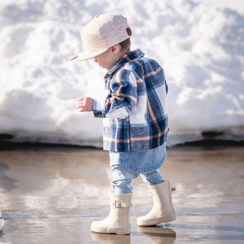 Toddler Rain Boots in Cream - Captain Peabody