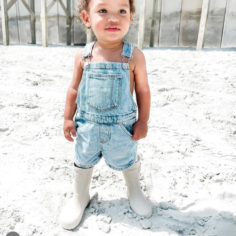 Toddler Rain Boots in Cream - Captain Peabody
