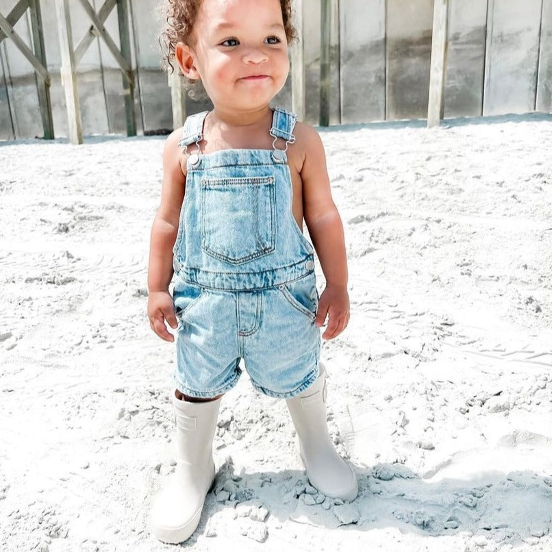 Toddler Rain Boots in Cream - Captain Peabody