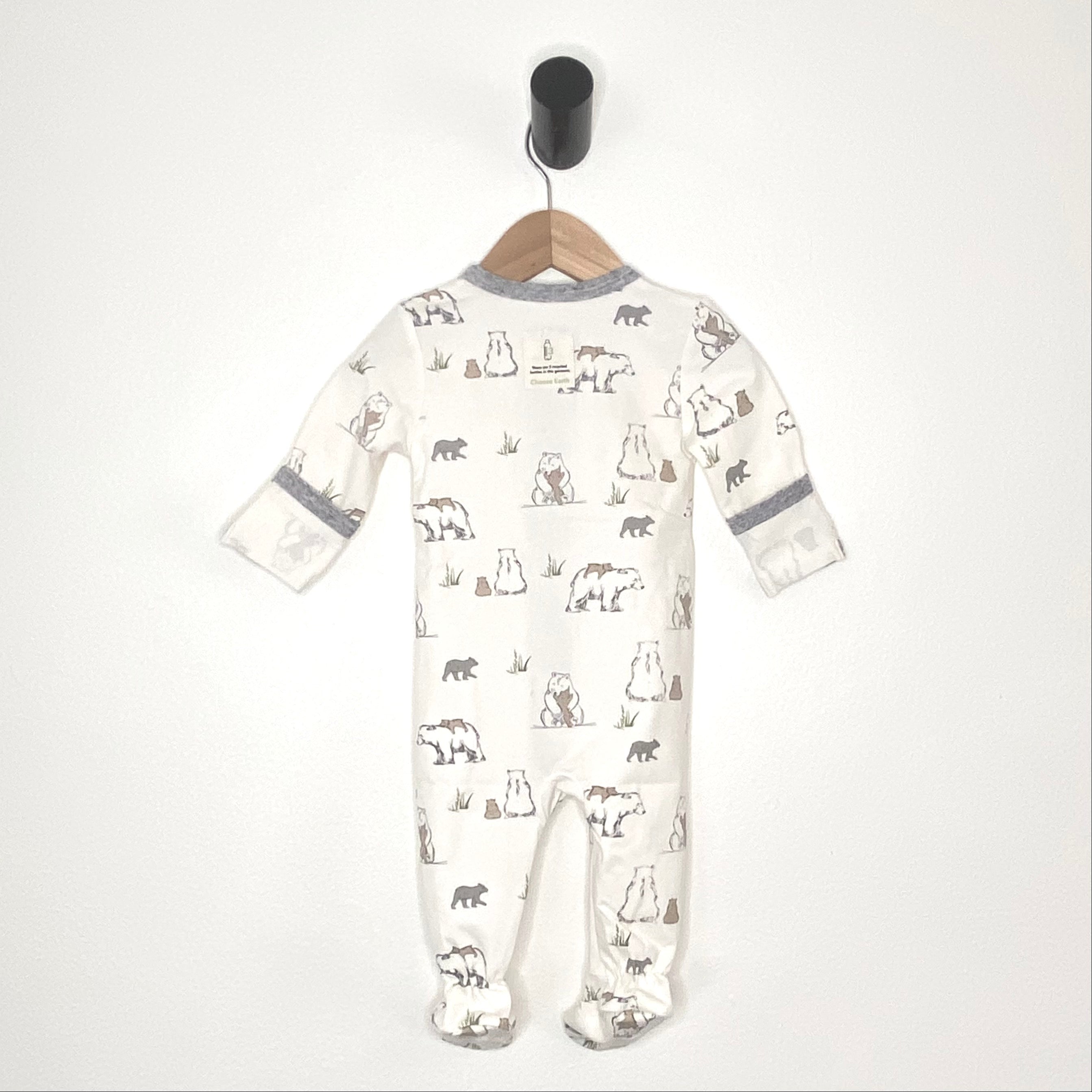 Mama, Papa And Baby Bear Printed Footie In Sustainable Fabric - New For Spring 2025