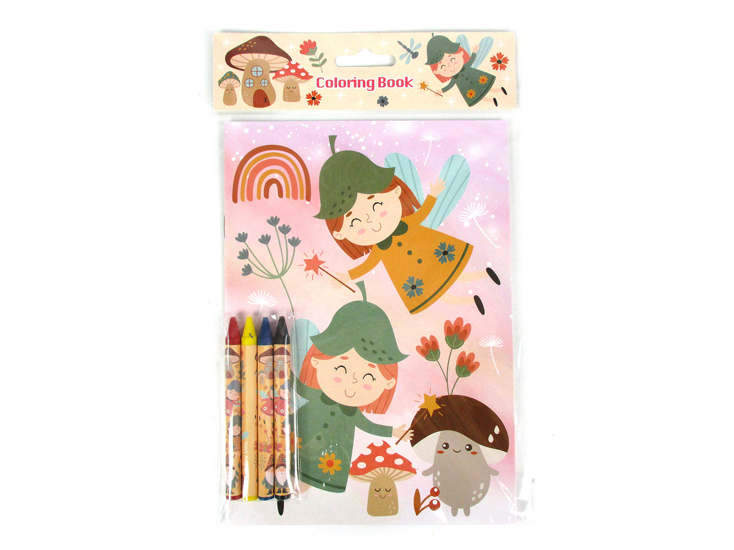 Garden Gnomes & Fairies Coloring Books With Crayons Party Favors - Set Of 6 Or 12