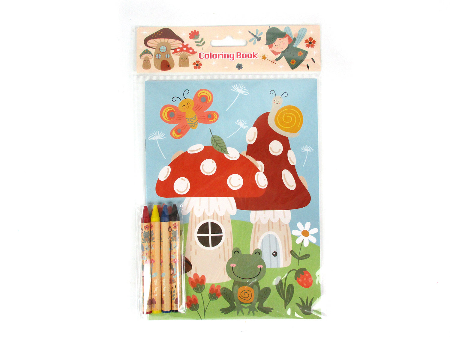 Garden Gnomes & Fairies Coloring Books With Crayons Party Favors - Set Of 6 Or 12