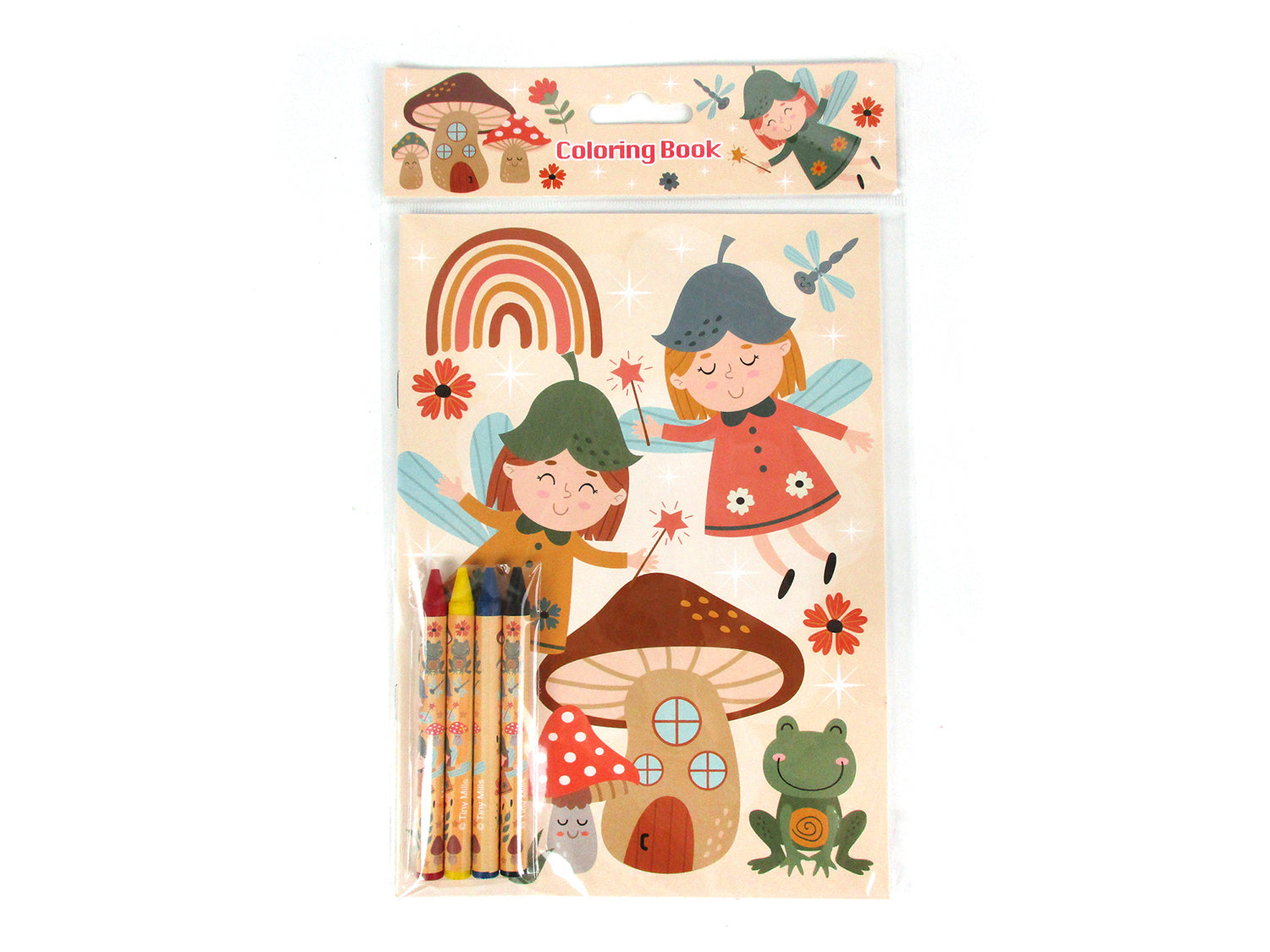 Garden Gnomes & Fairies Coloring Books With Crayons Party Favors - Set Of 6 Or 12
