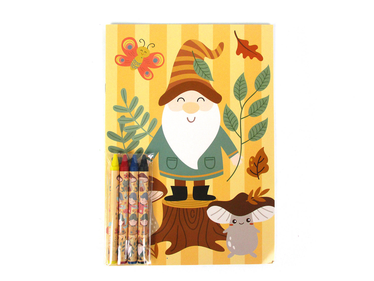 Garden Gnomes & Fairies Coloring Books With Crayons Party Favors - Set Of 6 Or 12