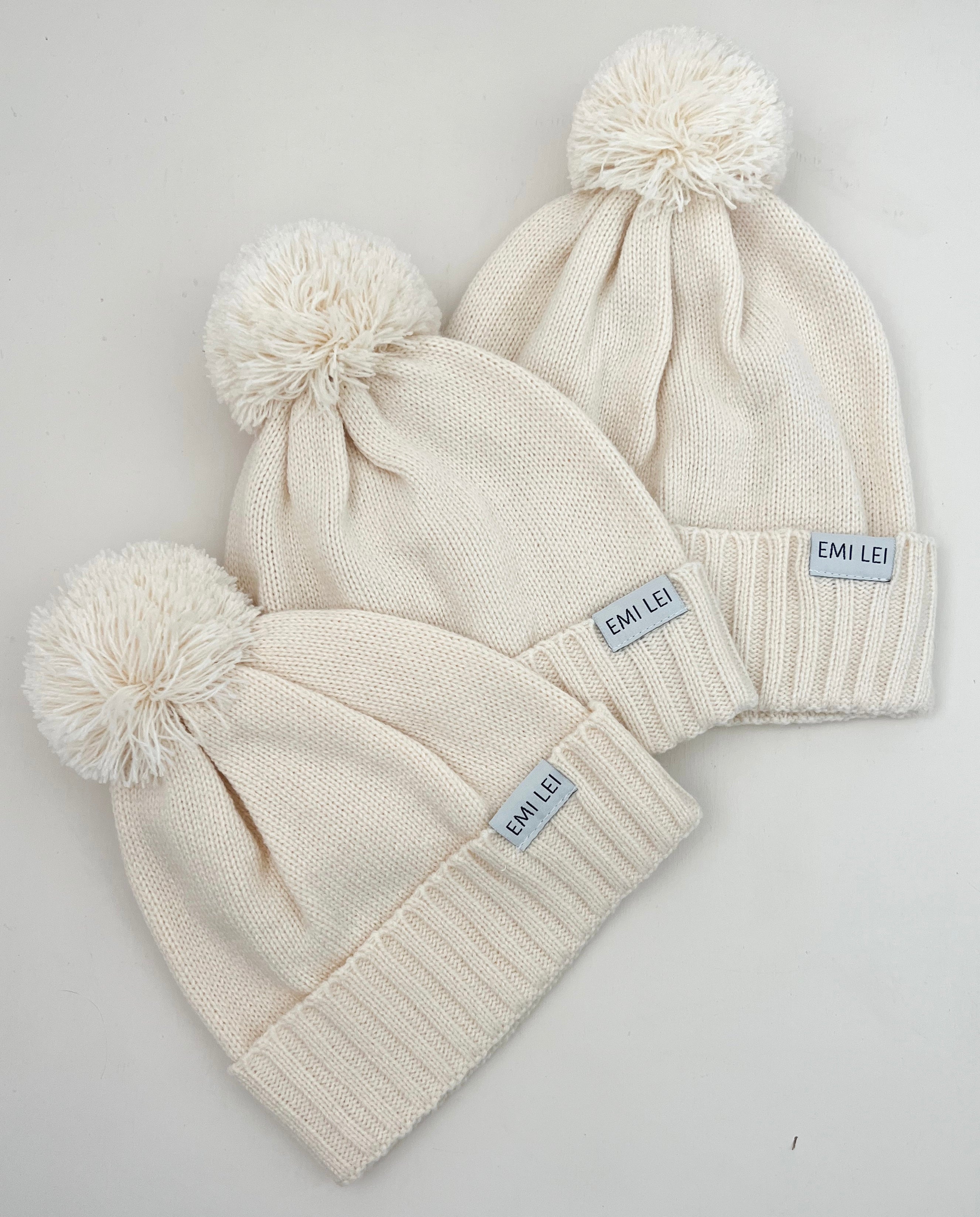 Toddler Pom Beanie | Cream