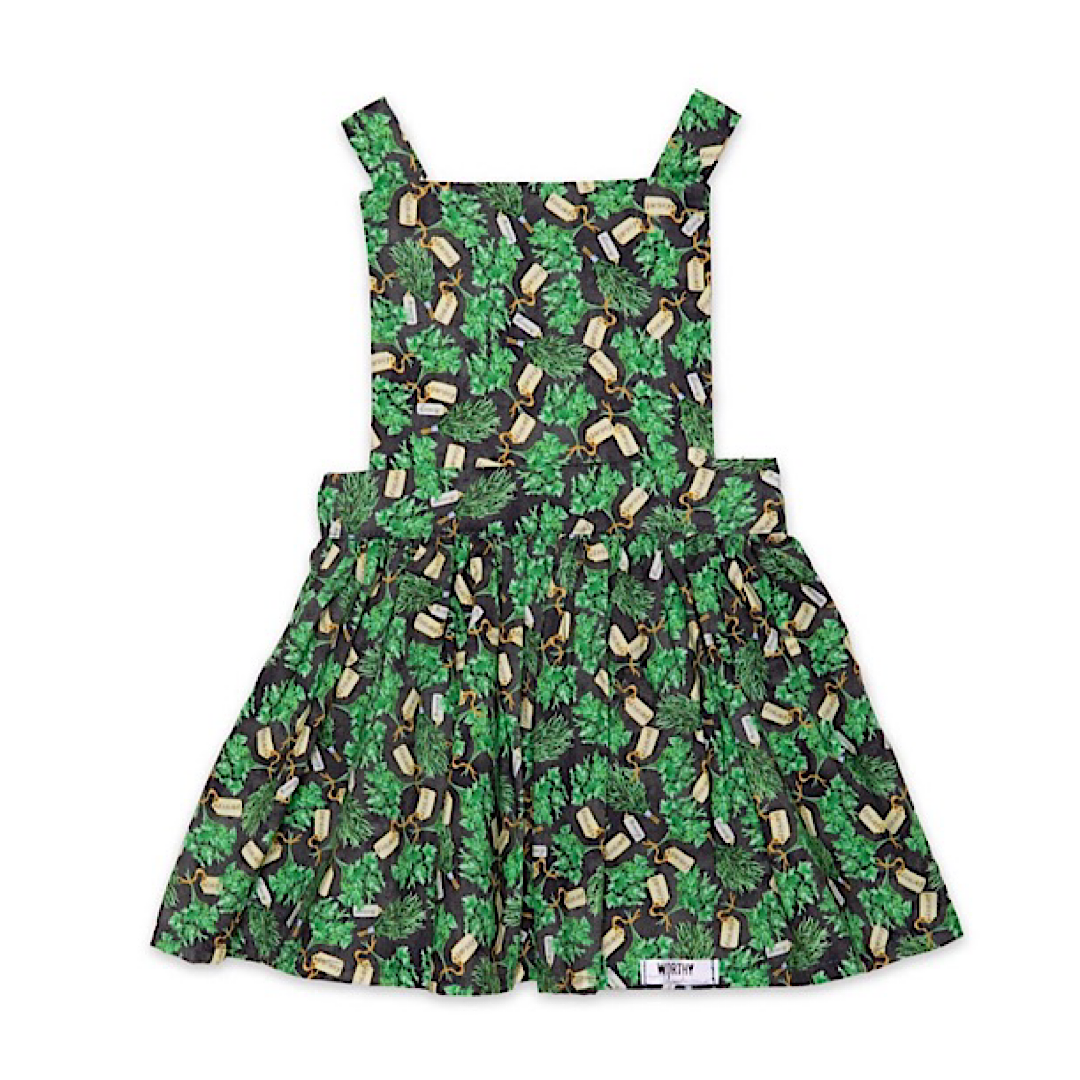 Pinafore Dress In Herbs