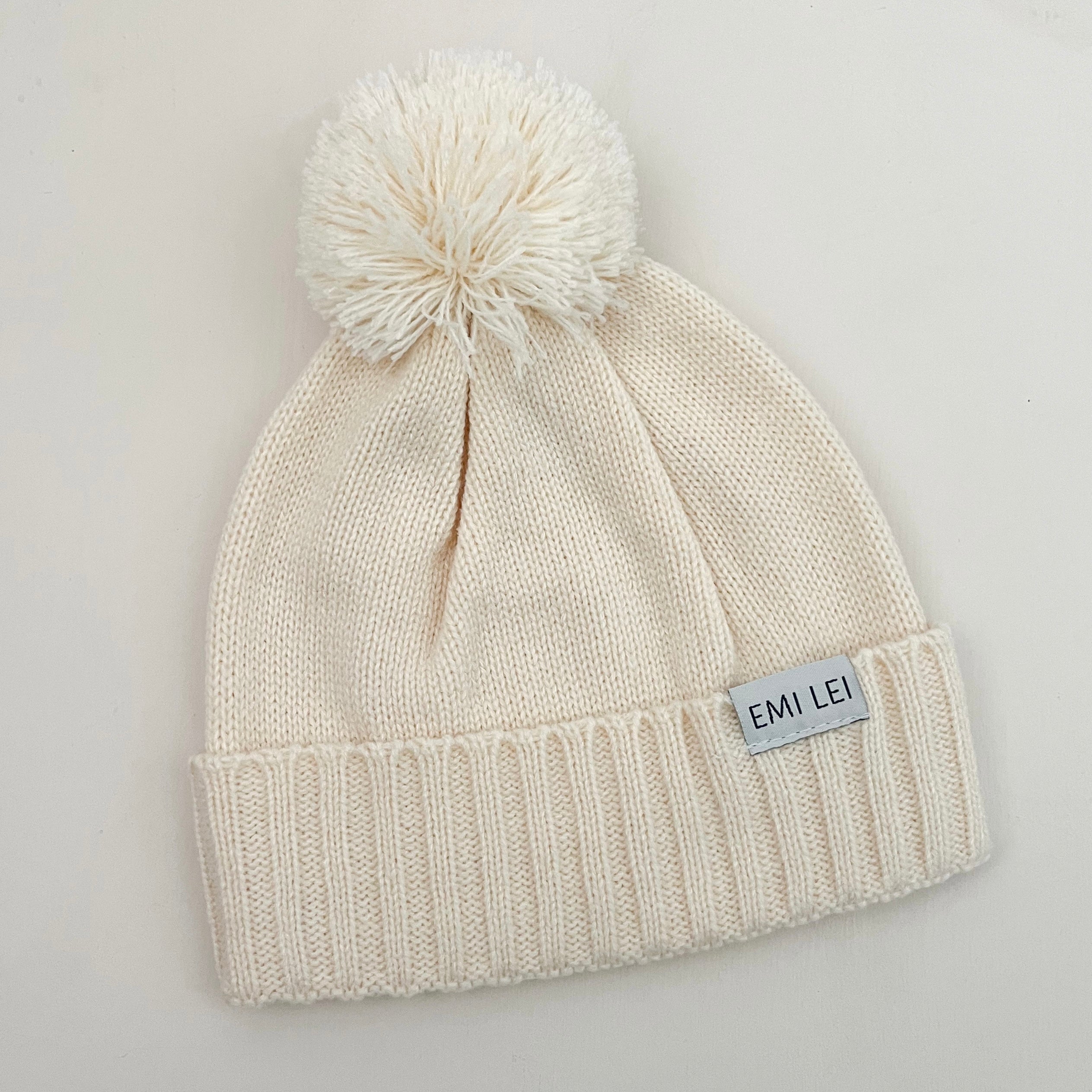 Baby Pom Beanie | Cream