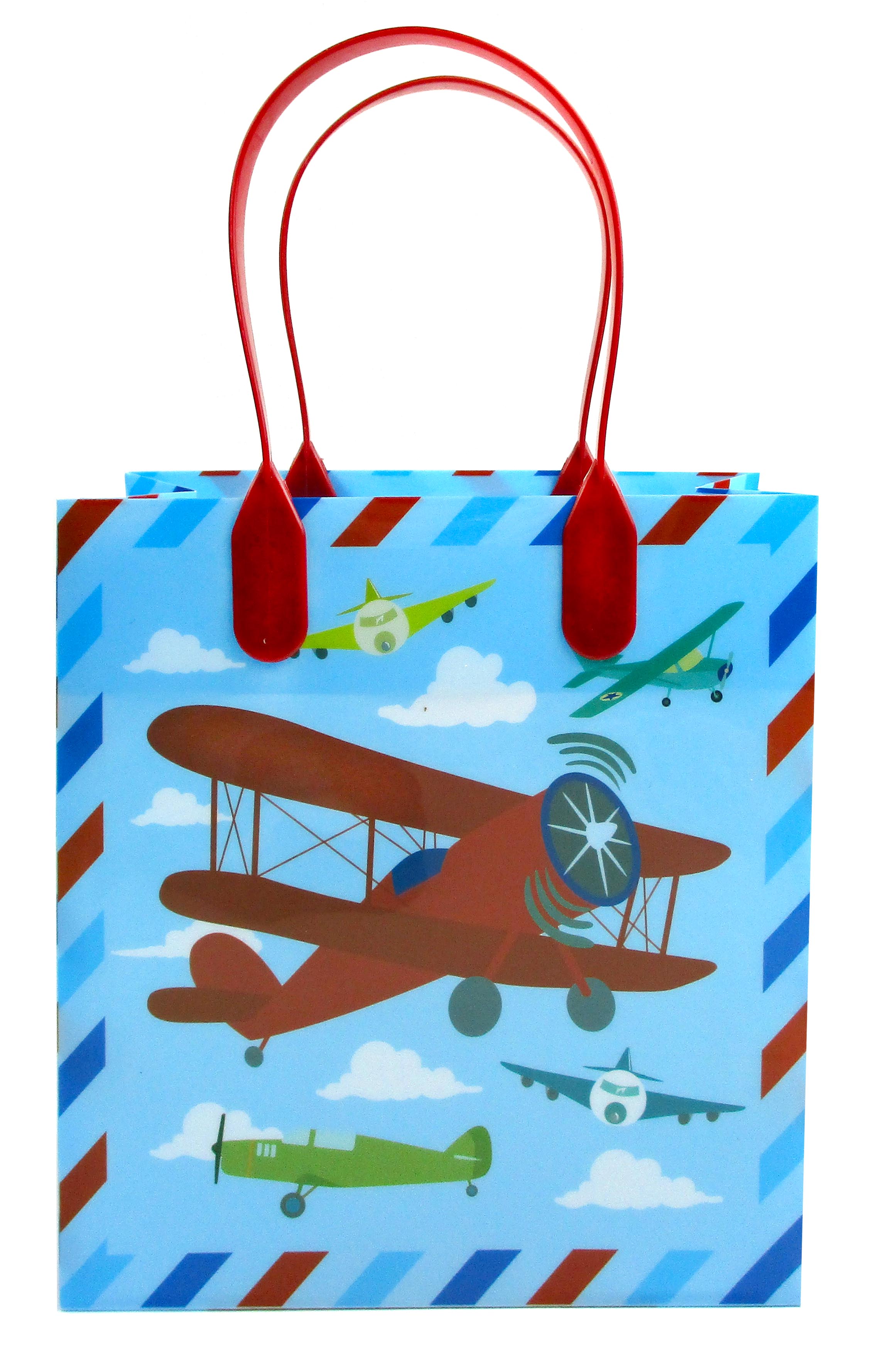 Airplane Party Favor Bags Treat Bags - Set Of 6 Or 12