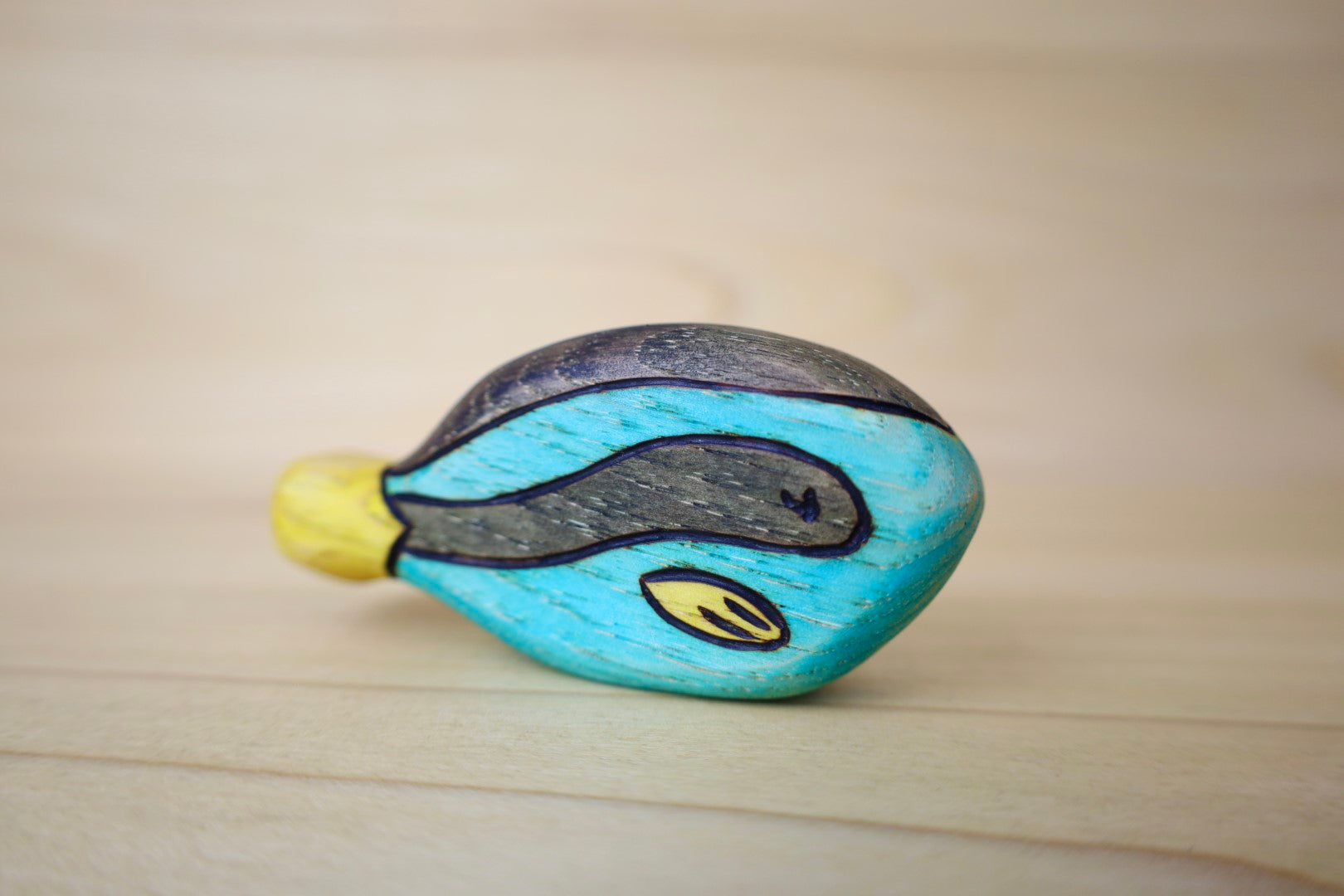 Wooden Blue Tang Surgeonfish Fish Toy