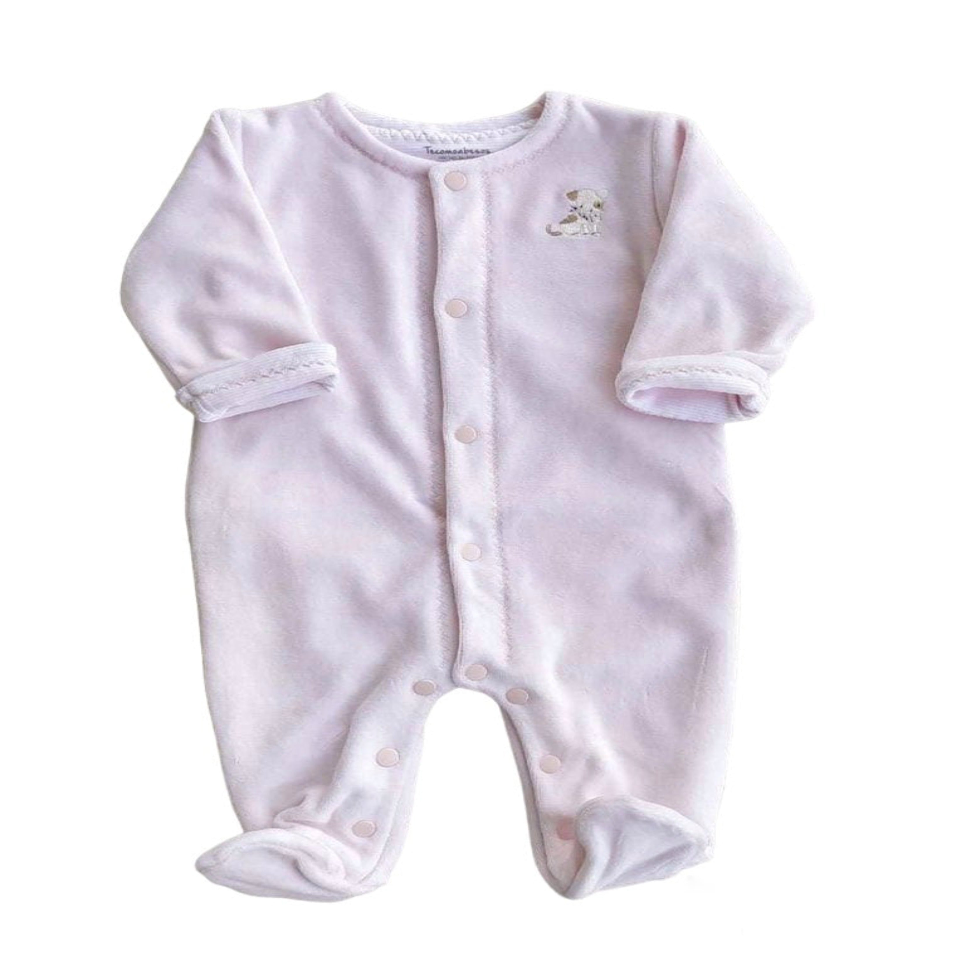 Puppy Velvet Playsuit, Pink