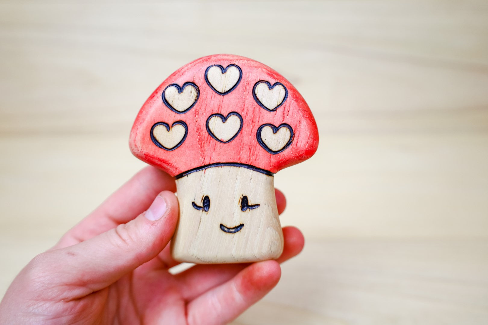 Preorder - Wooden Toadstool Mushroom Toy