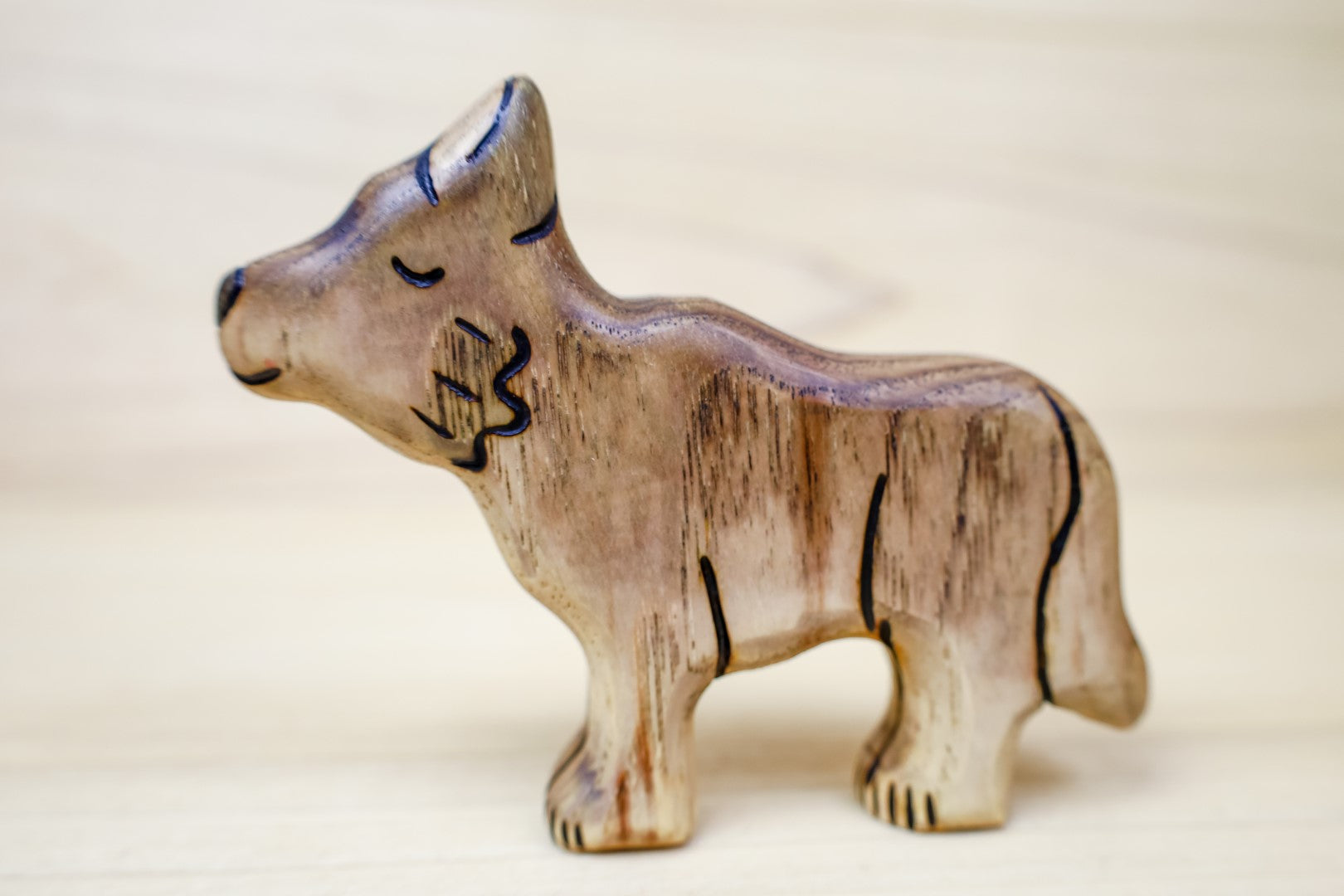 Wooden Wolf Toy