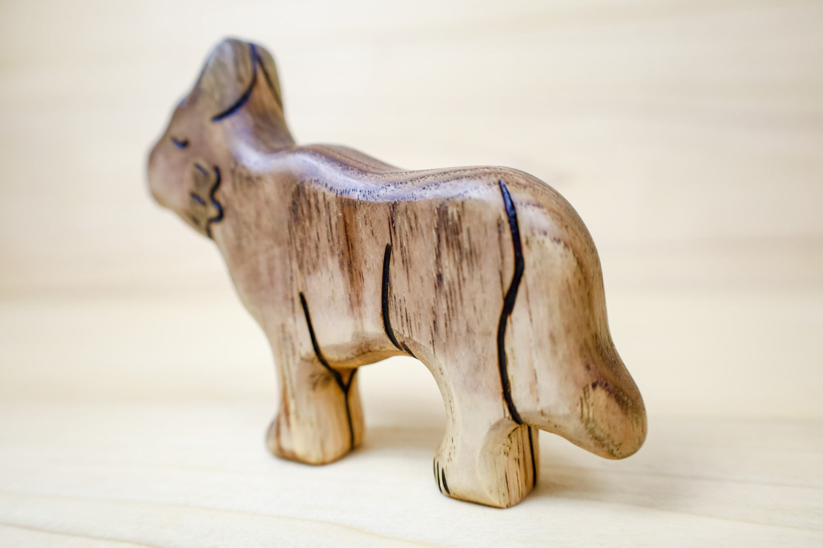 Wooden Wolf Toy