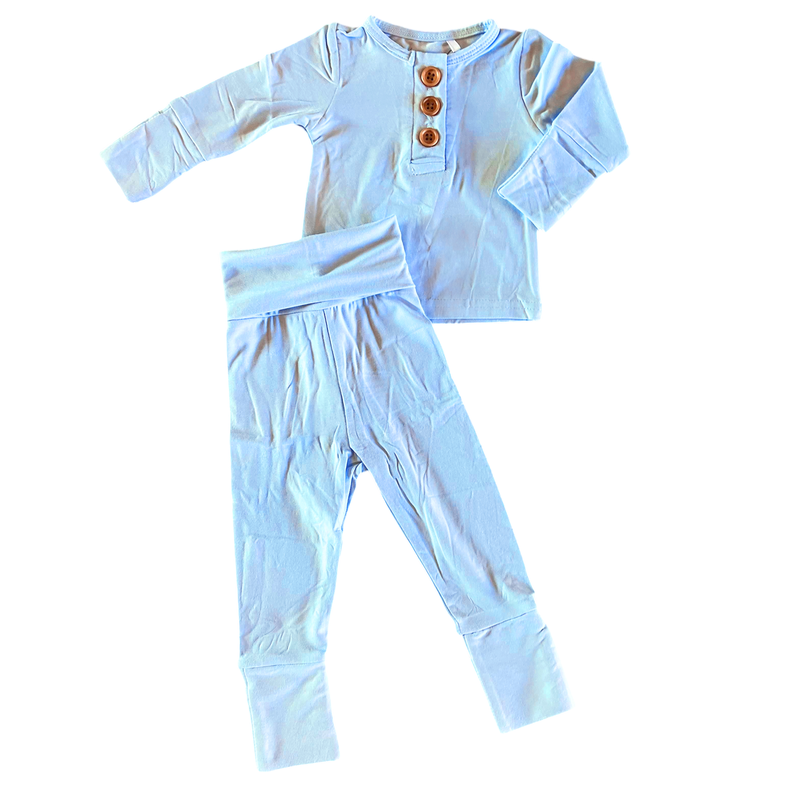 Light Blue Infant 2-piece Bamboo Set