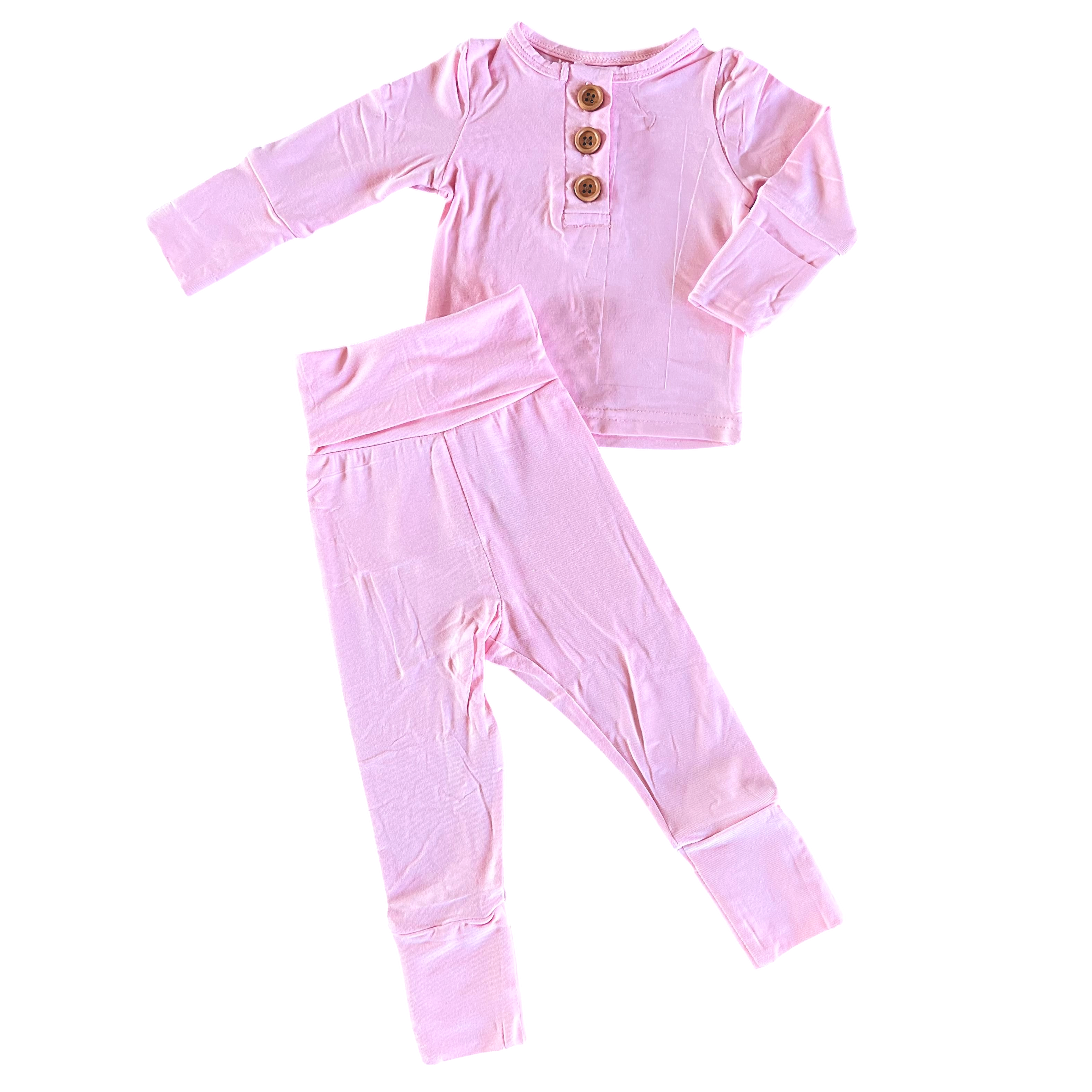 Light Pink Infant 2-piece Bamboo Set