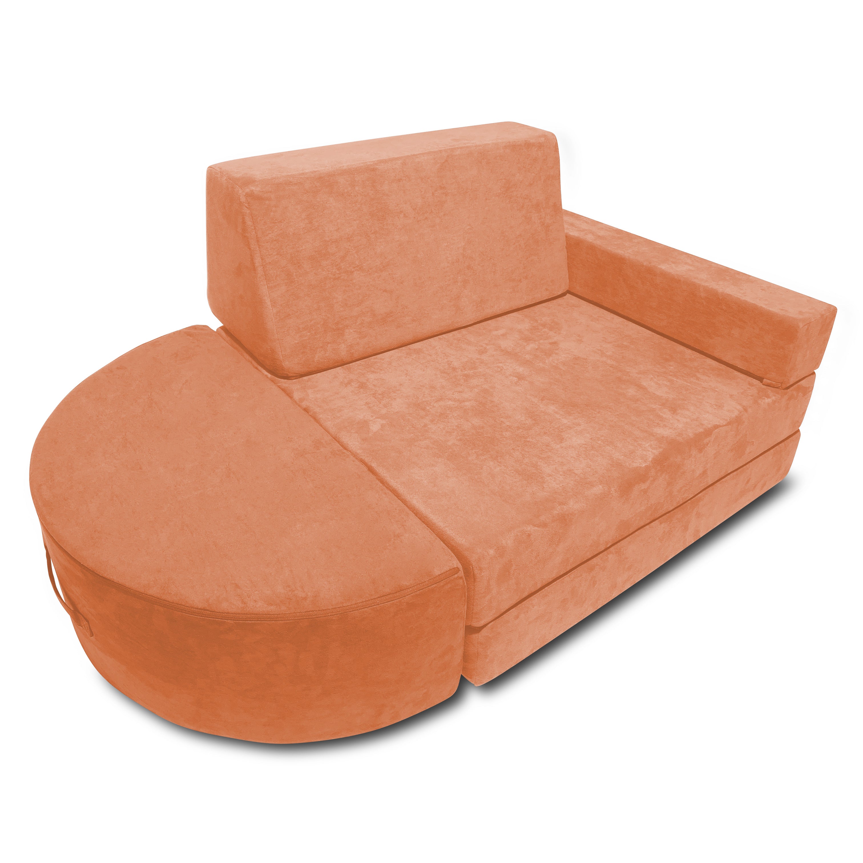 5 Piece Soft Furniture Playset Modular Microsuede Foam Play Couch For Creative Kids