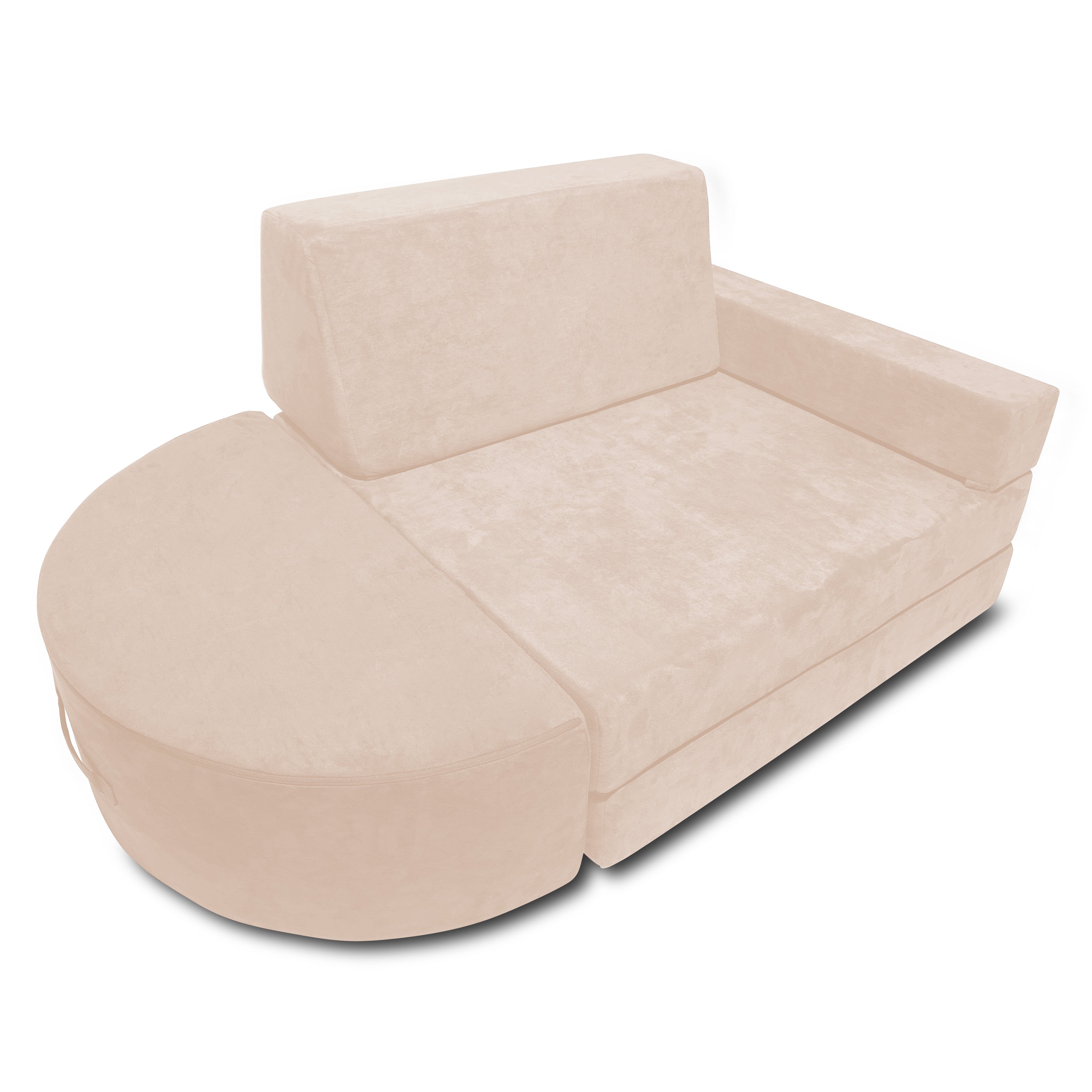 5 Piece Soft Furniture Playset Modular Microsuede Foam Play Couch For Creative Kids