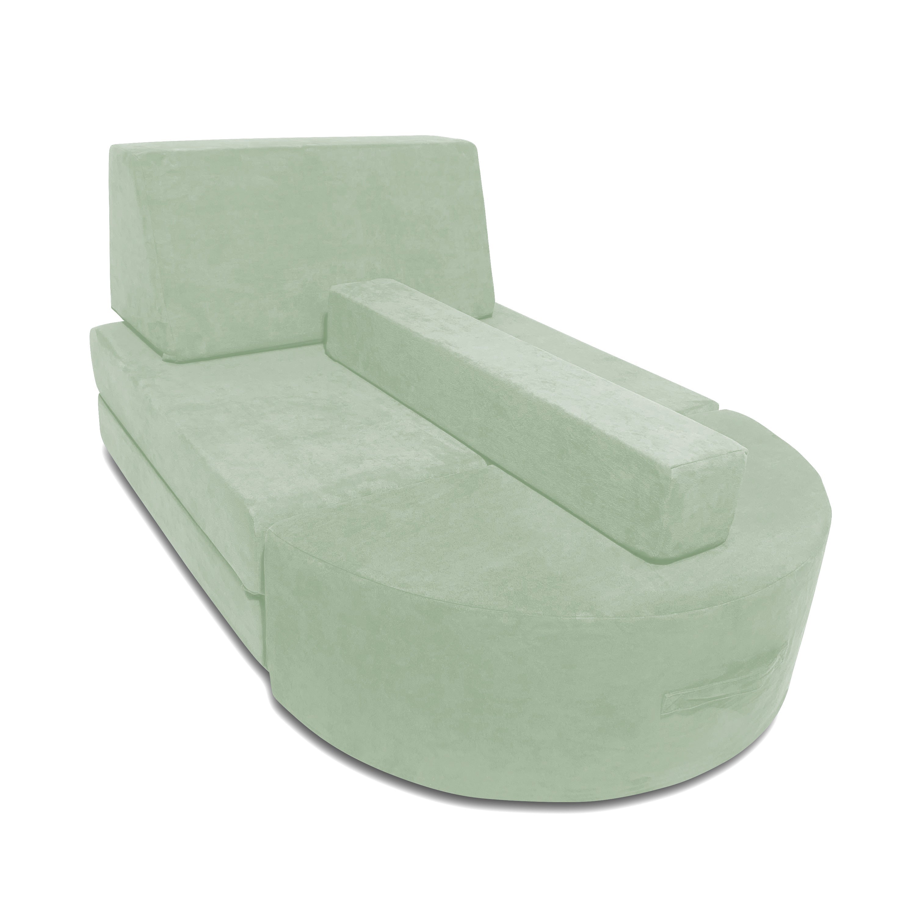 5 Piece Soft Furniture Playset Modular Microsuede Foam Play Couch For Creative Kids