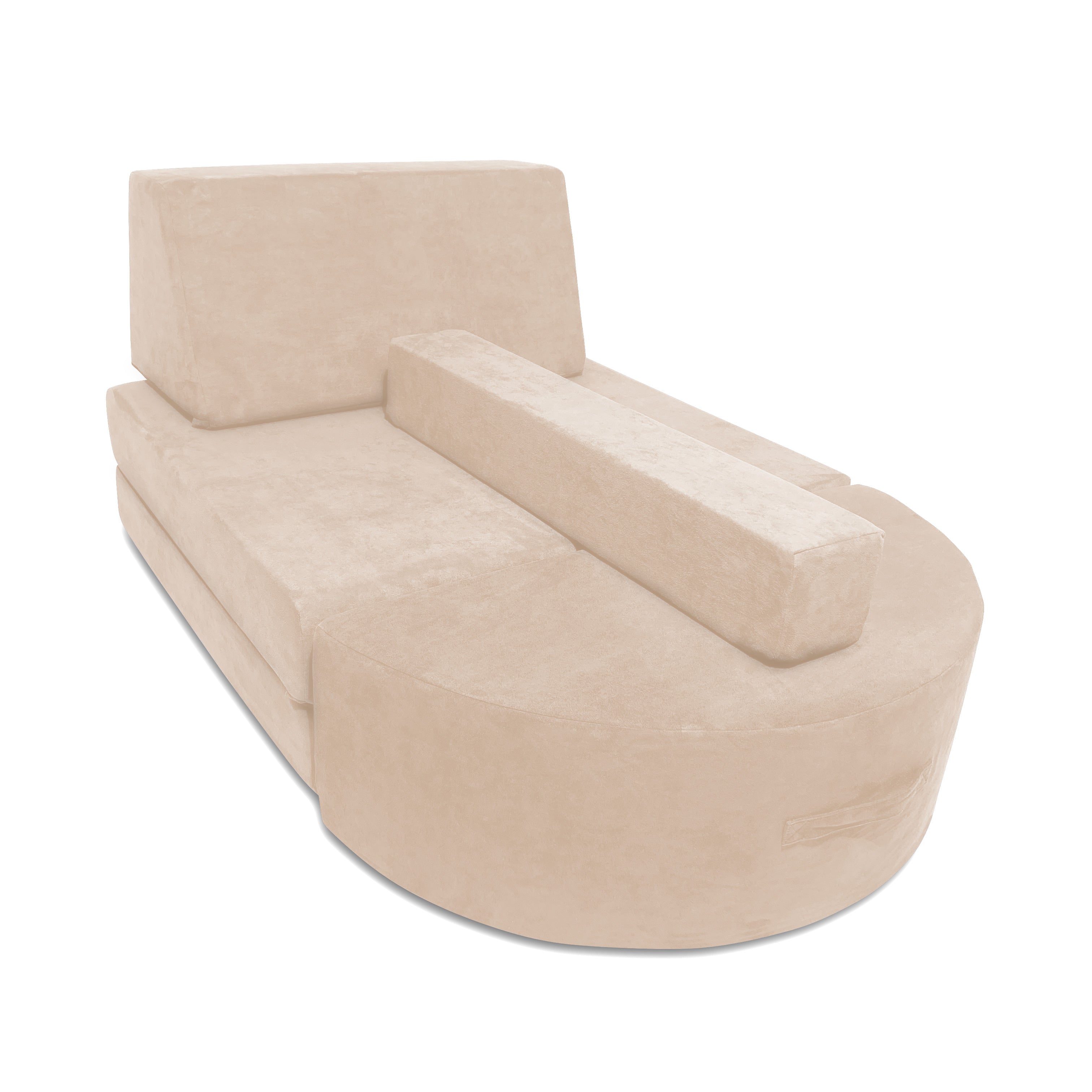 5 Piece Soft Furniture Playset Modular Microsuede Foam Play Couch For Creative Kids