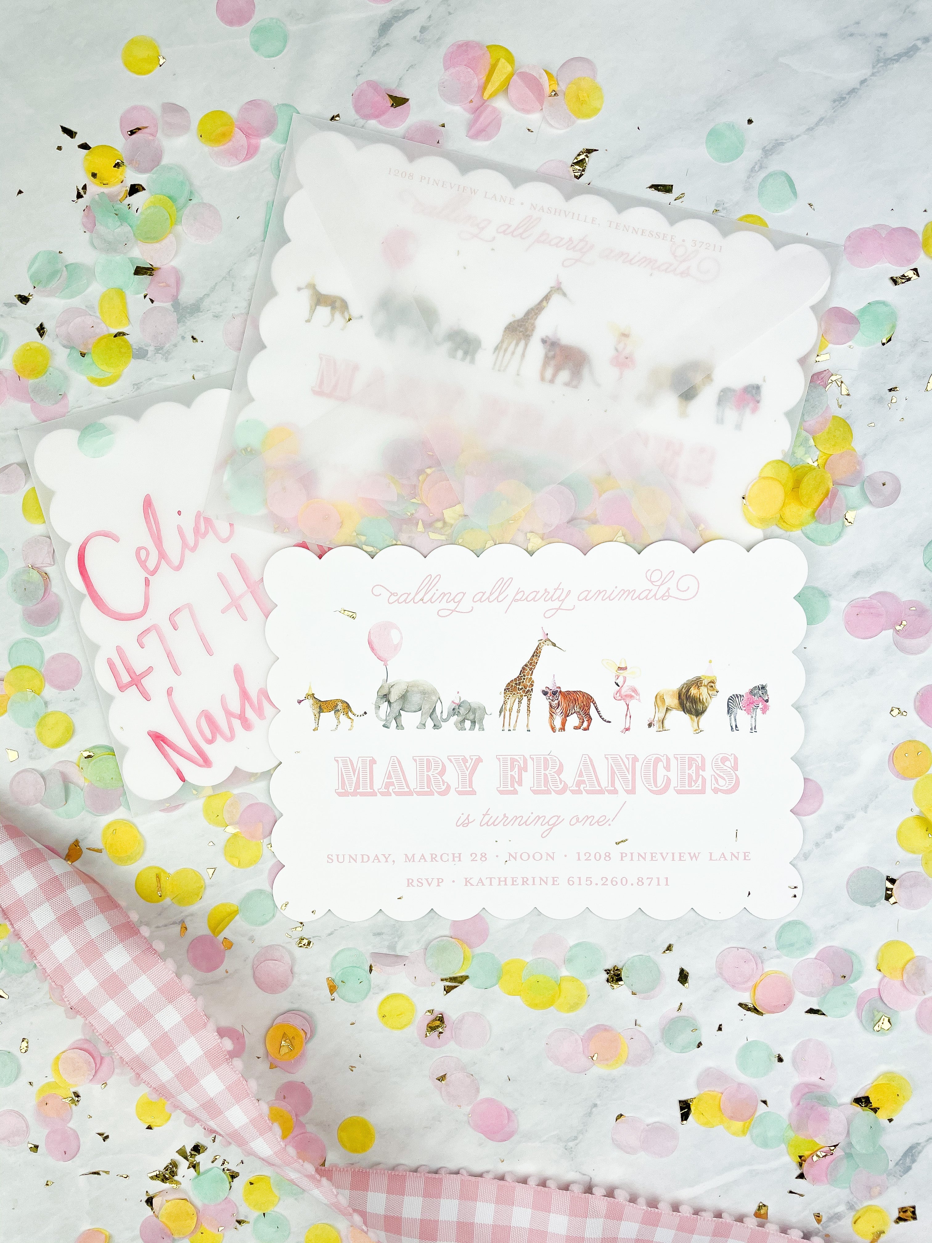 Pink Party Animal Invitation