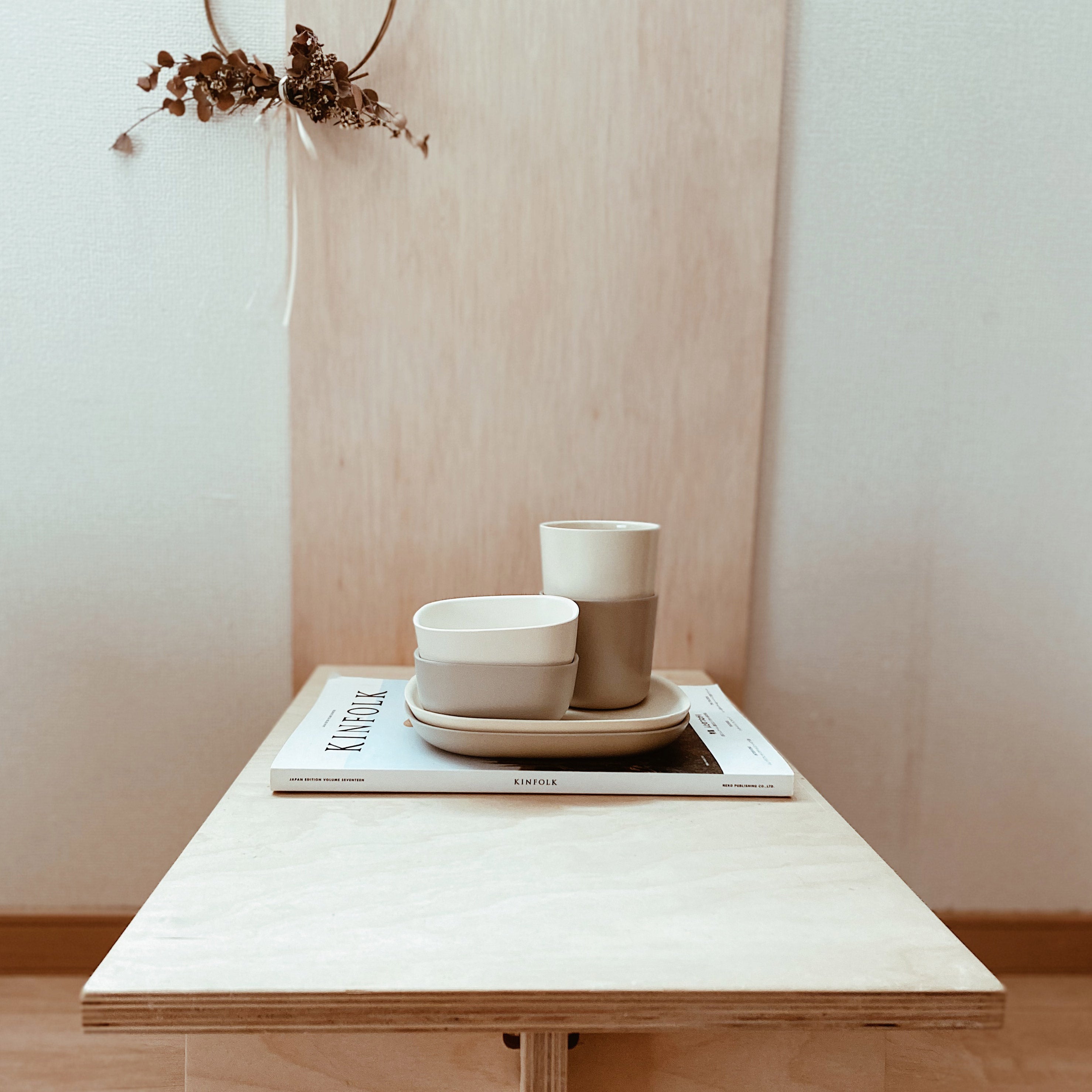 Bamboo Side Plate - 4 Piece Set - Stone