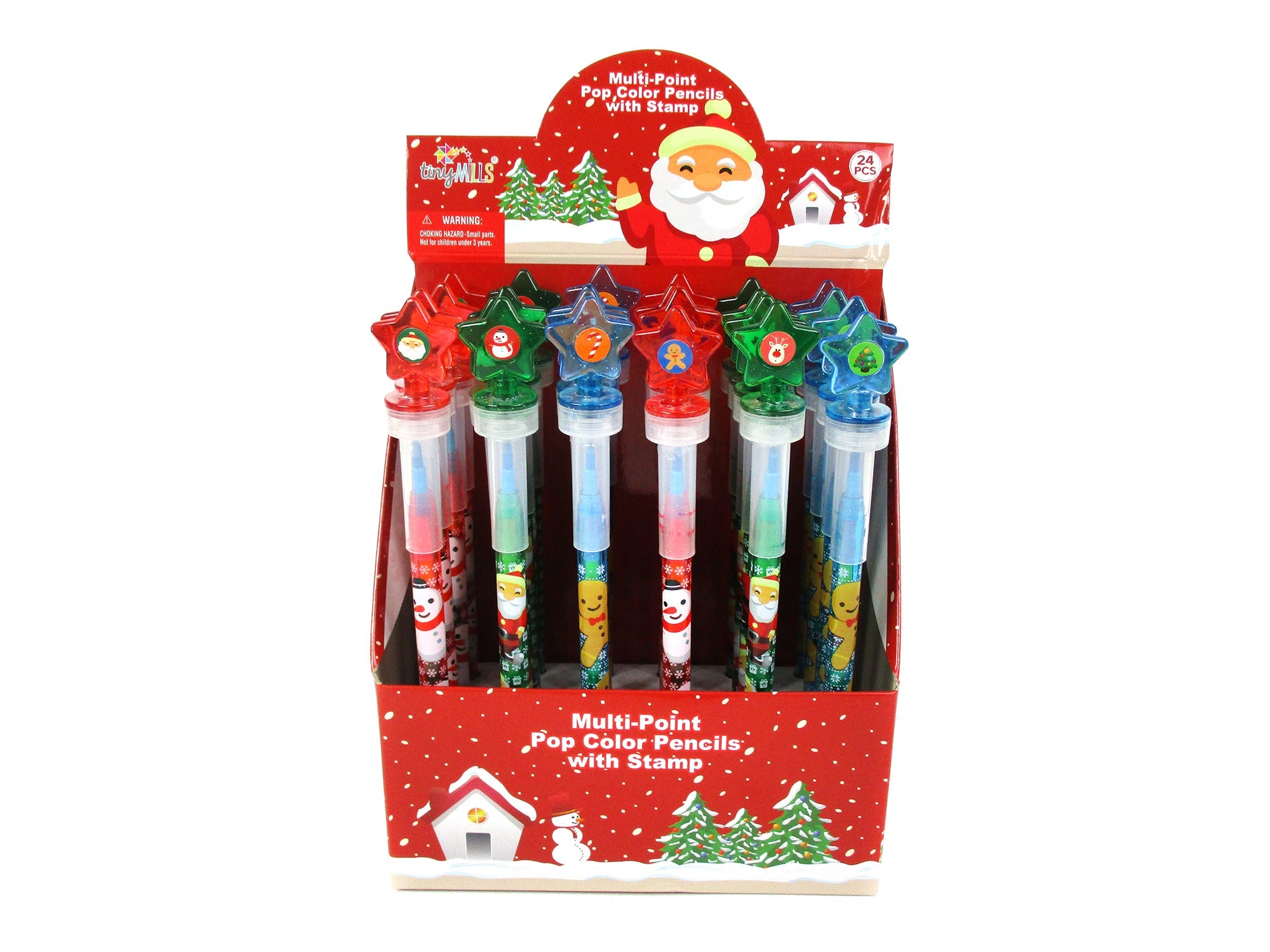 Christmas Stackable Crayon With Stamper Topper