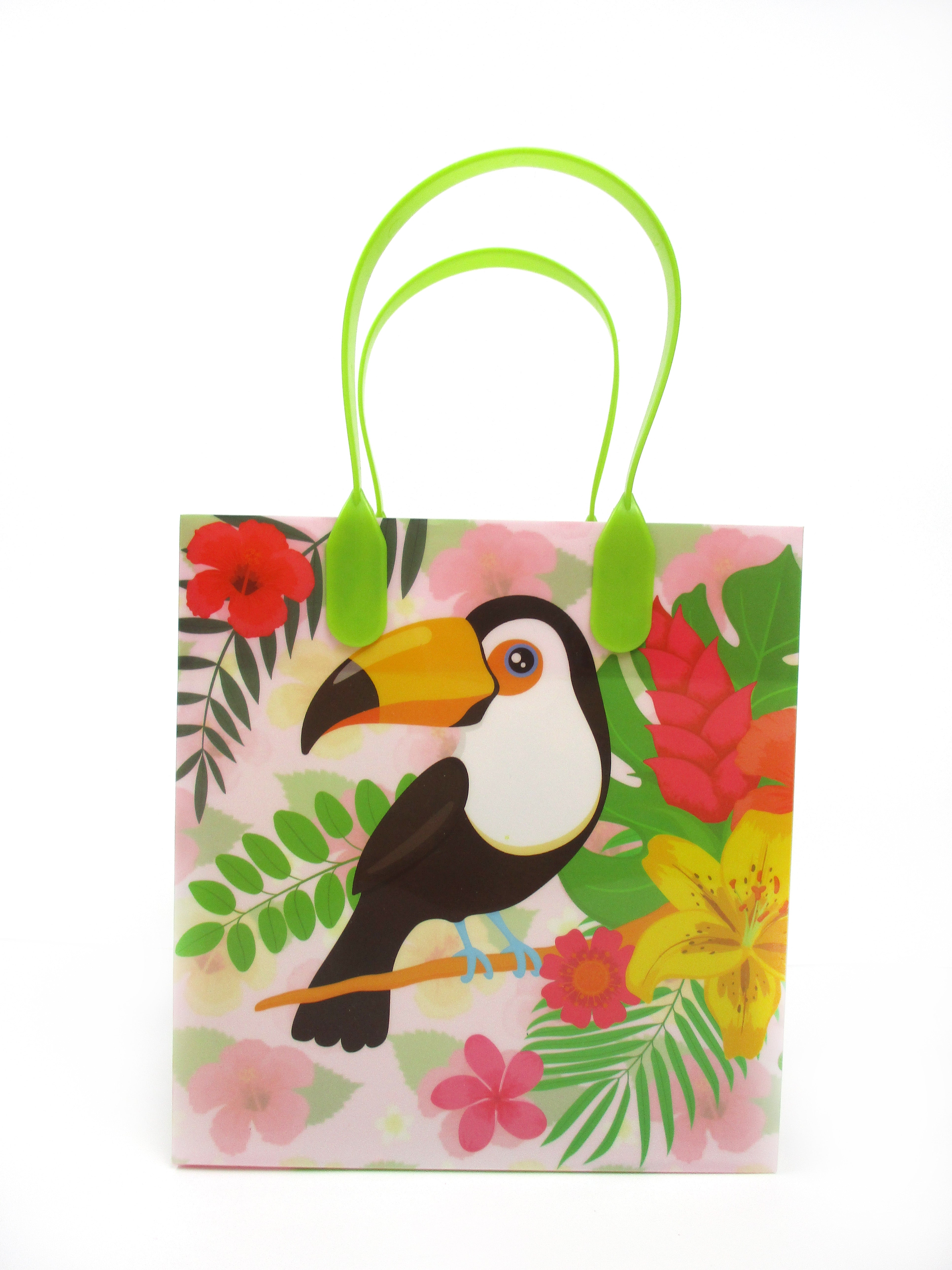 Flamingo Tropical Luau Party Favor Bags Treat Bags - Set Of 6 Or 12