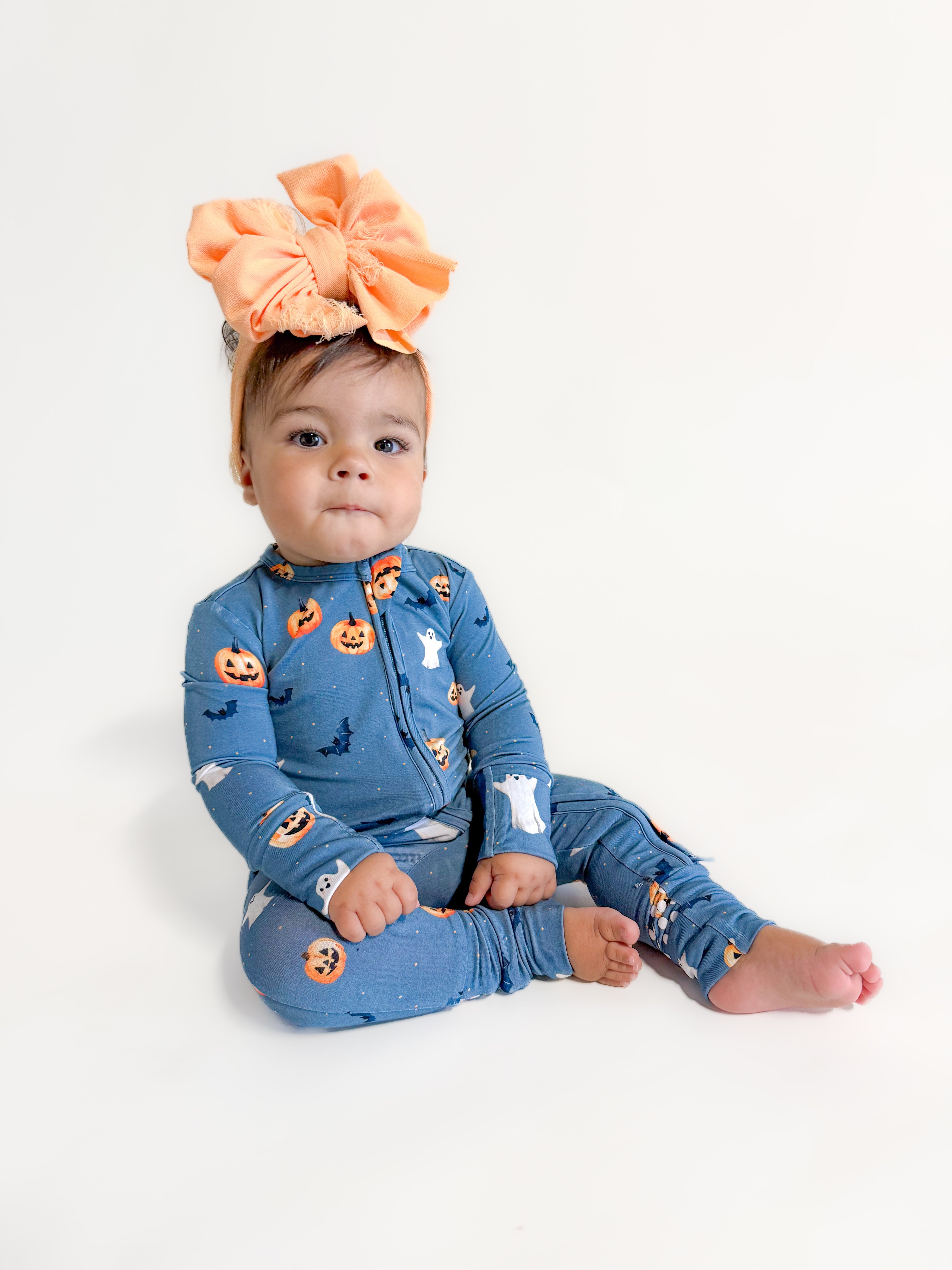 Batty For Bedtime Bamboo Convertible Zip Romper