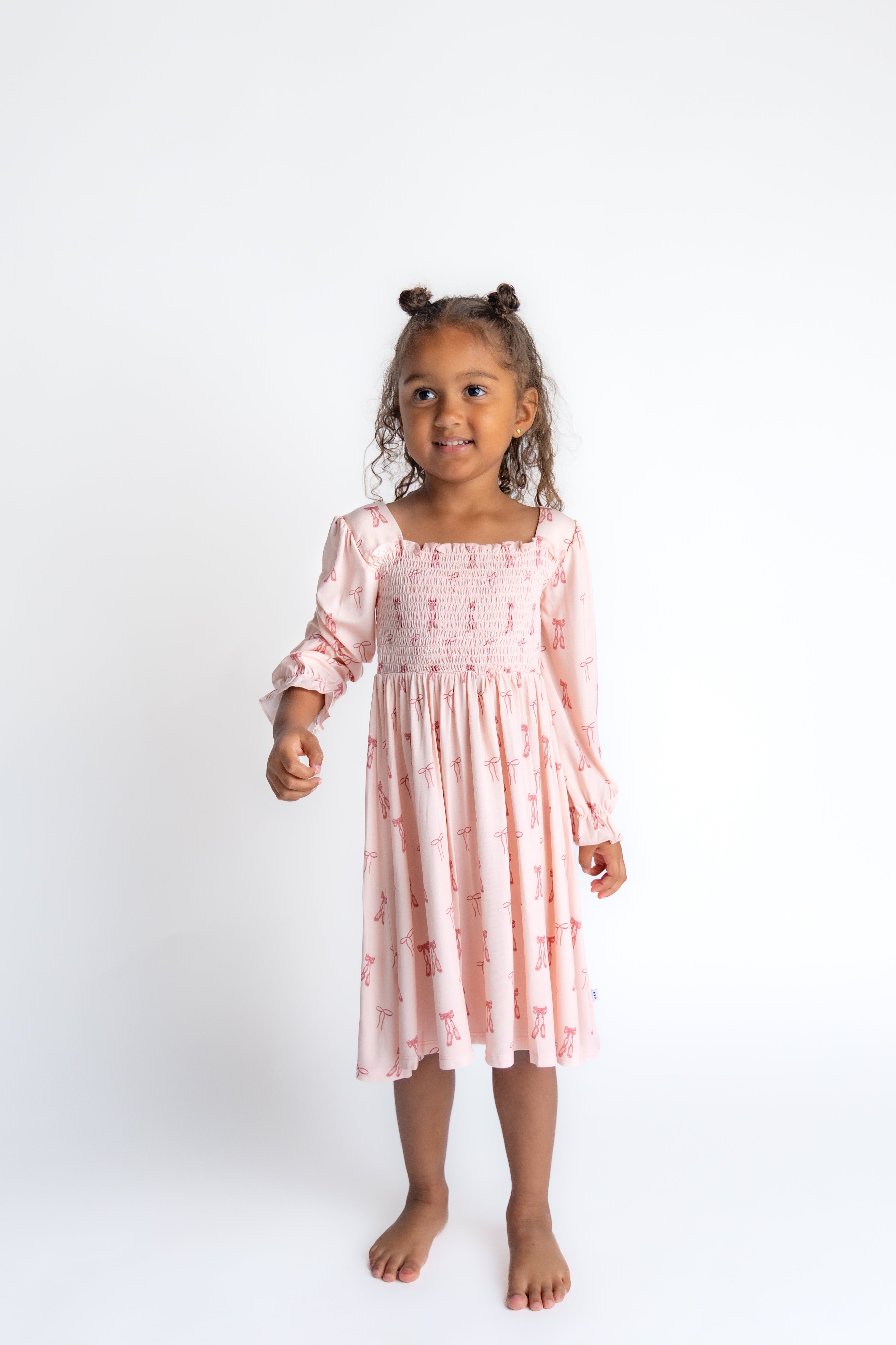 Ballet Blush Smocked Twirl Dress