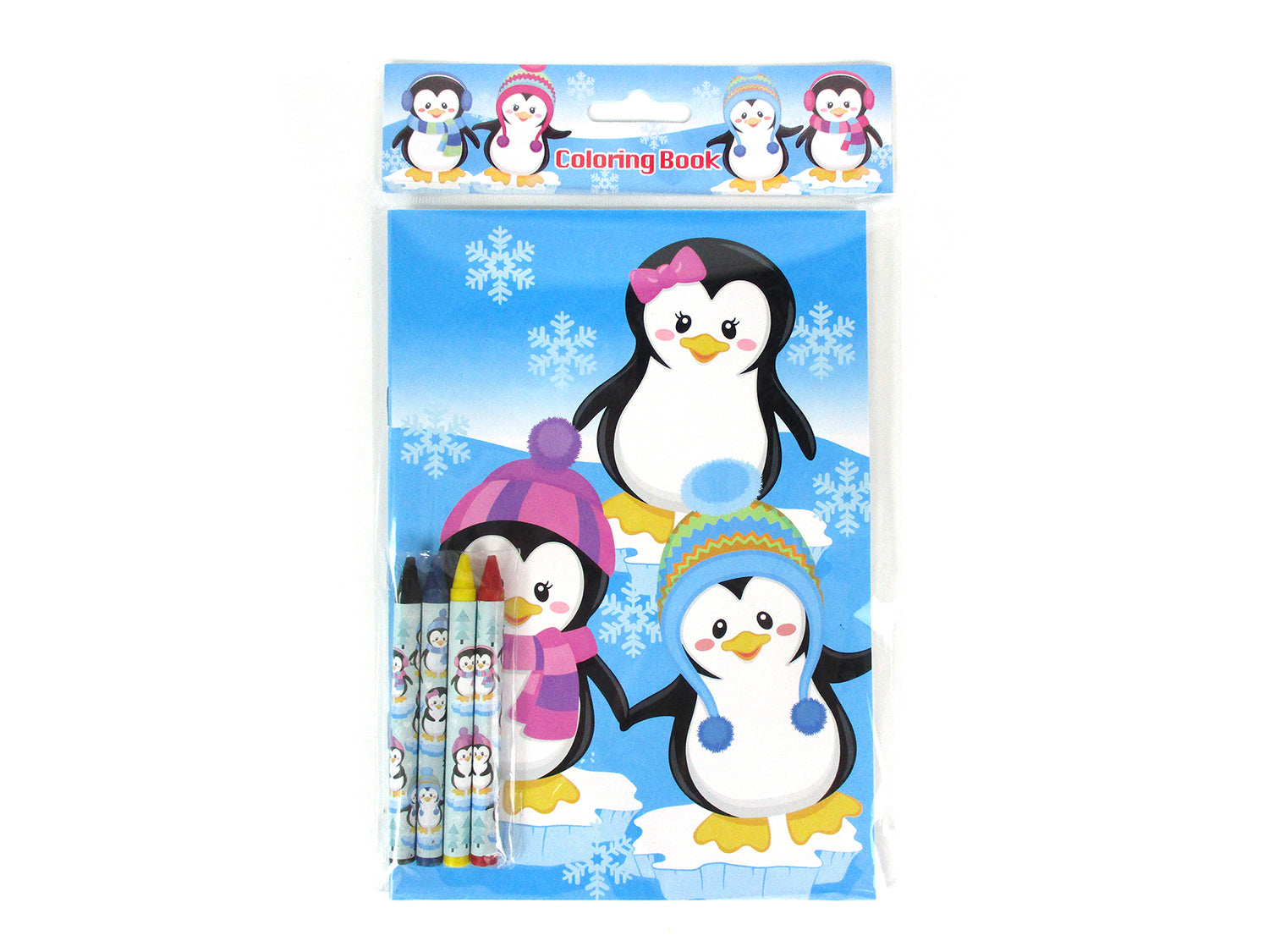 Penguin Coloring Books With Crayons Party Favors - Set Of 6 Or 12