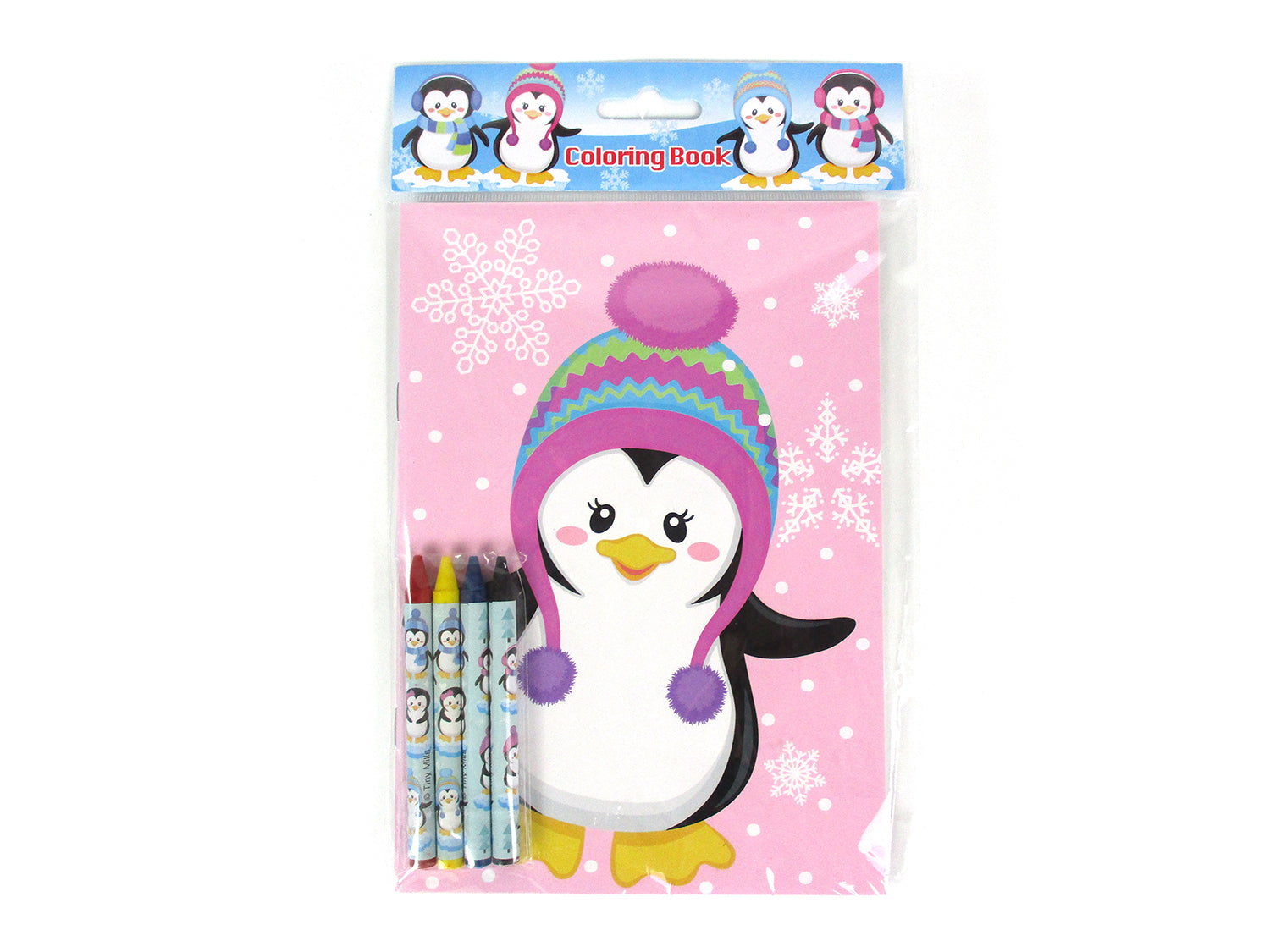 Penguin Coloring Books With Crayons Party Favors - Set Of 6 Or 12