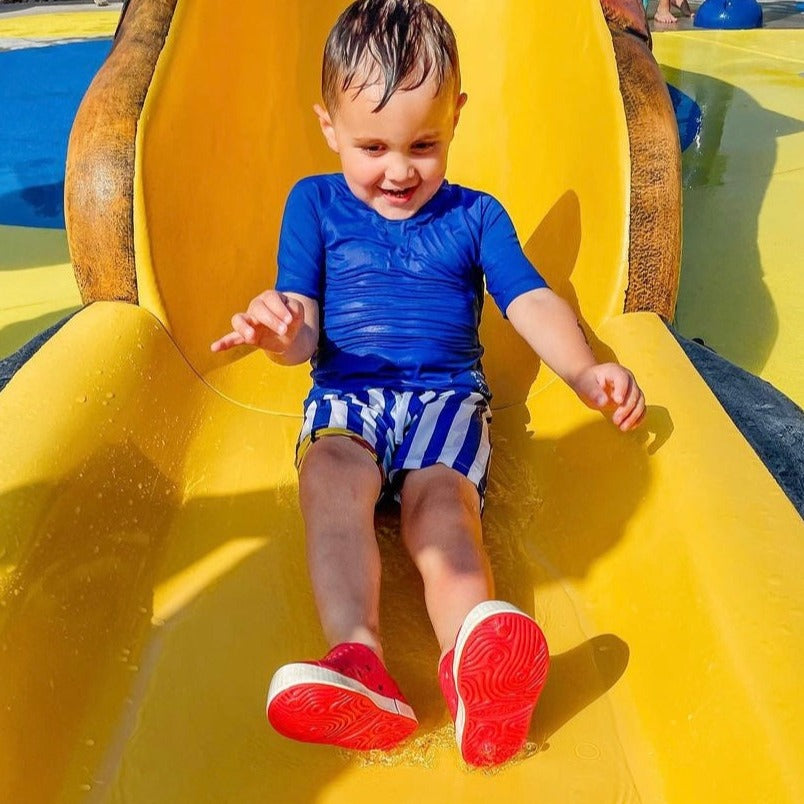 Toddler Perforated Slip On Water Sneakers in Red Cerise - Bay