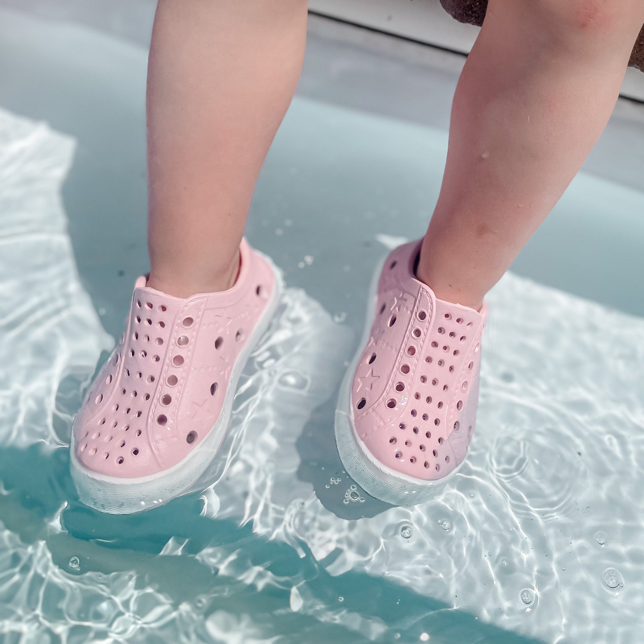 Toddler Perforated Slip On Water Sneakers in Pink - Cascade