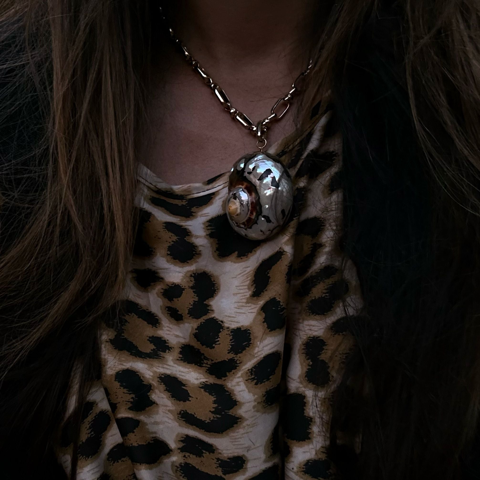 Tori Shell Gold Link Necklace