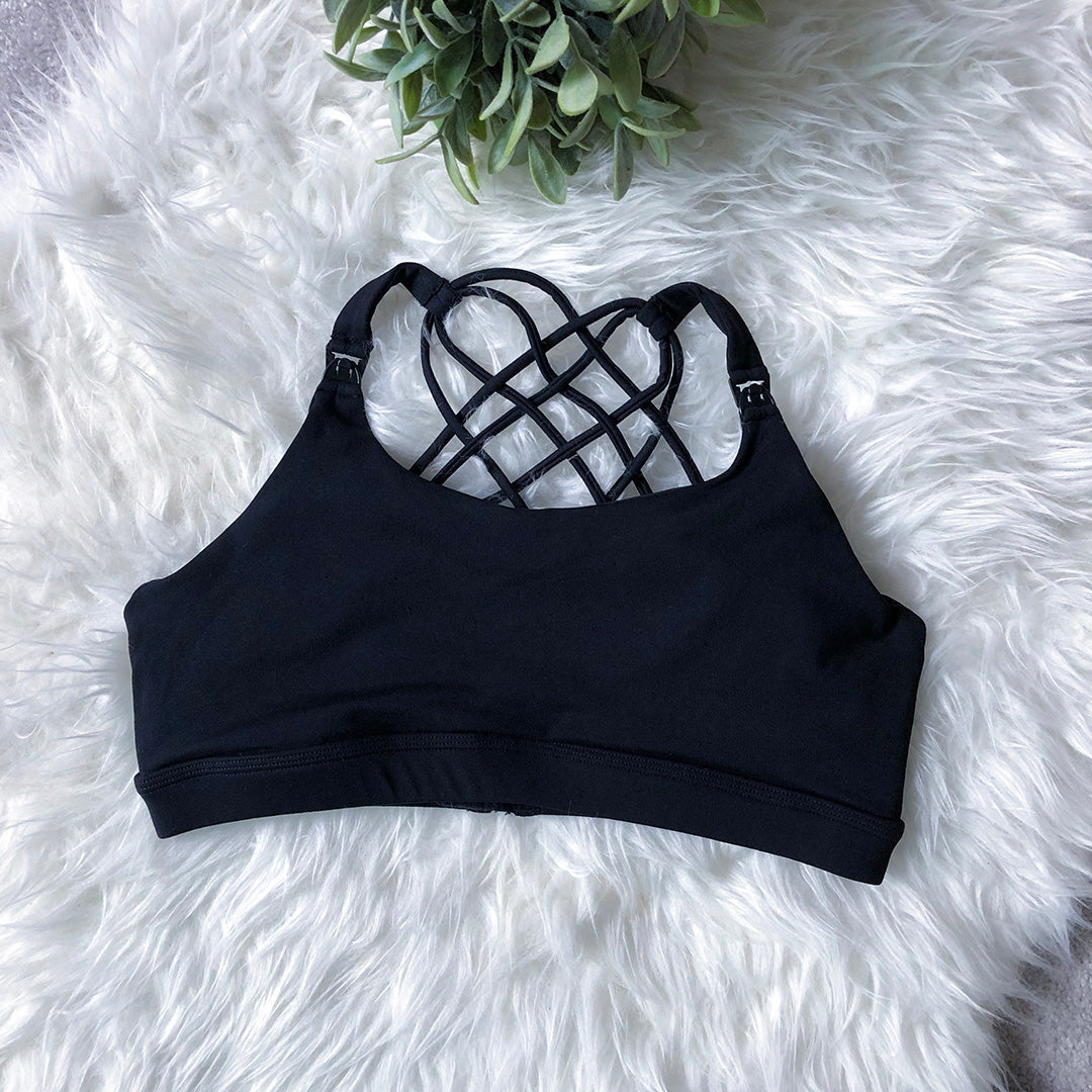 Océane 4 - Medium Support Nursing & Hands Free Pumping Sports Bra (noir)